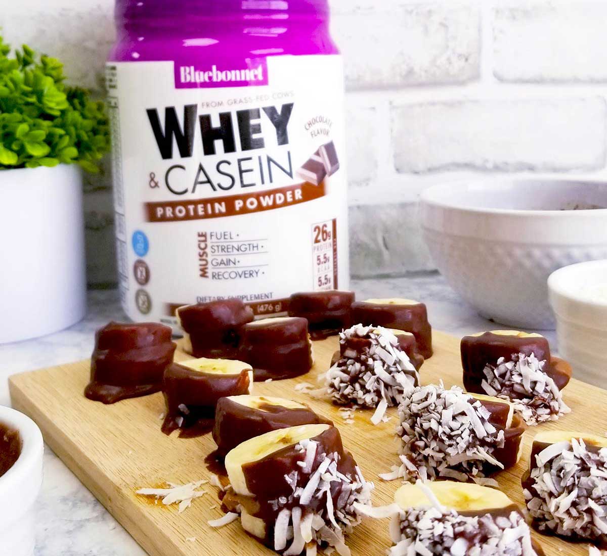 Protein and Casein Banana Bites