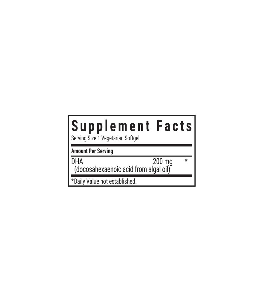 Bluebonnet's Ladies' One Prenatal DHA vegetarian softgels supplement facts panel