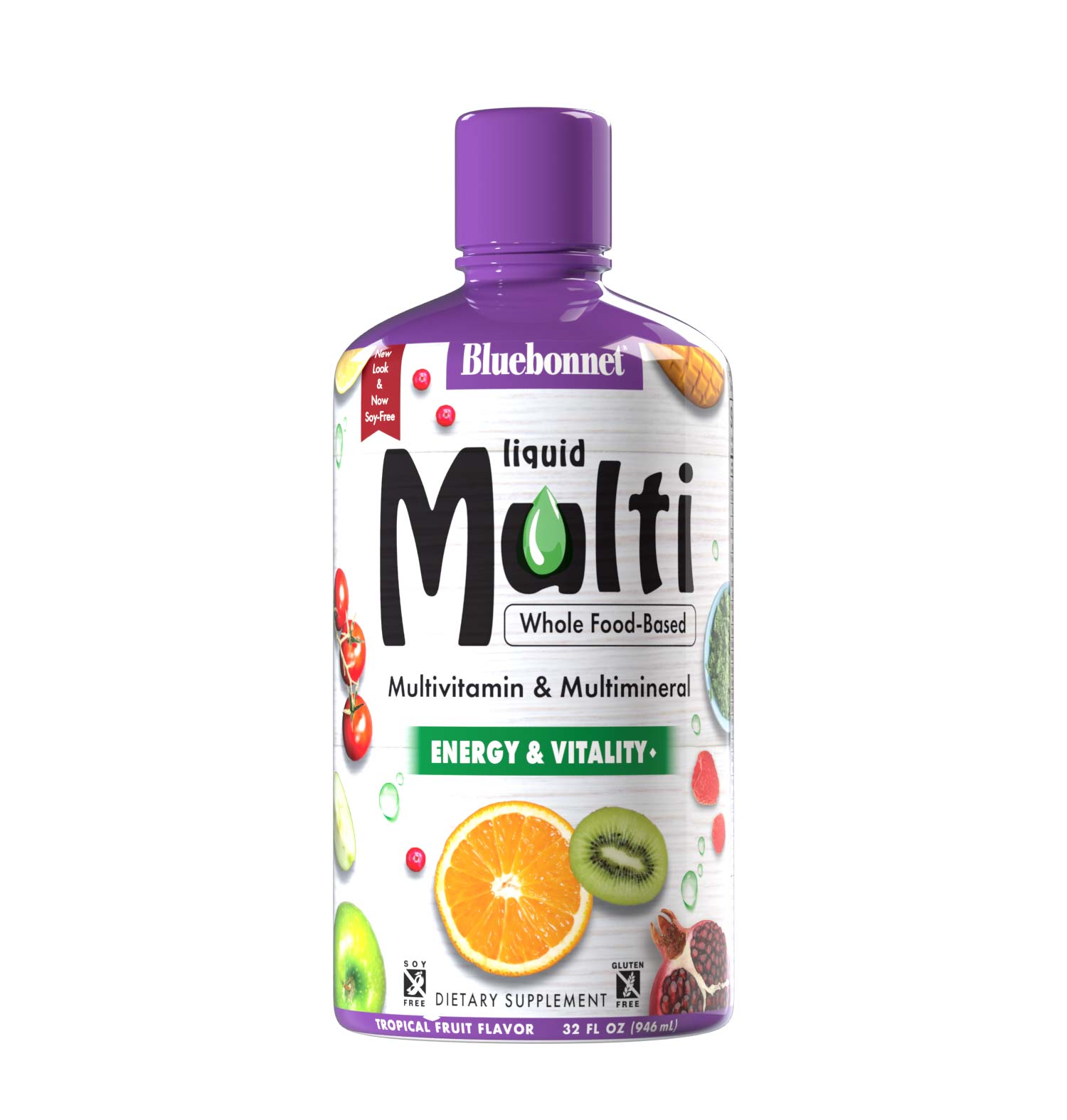 Bluebonnet’s Liquid Super Earth® Multinutrient Formula is bursting with over 25 crucial vitamins, minerals and antioxidants and more than 28 important plant-based nutrients from the foods you should eat every day, such as American ginseng, astragalus, quercetin, rutin and ginger, health-promoting greens like spirulina and chlorella and phytonutrient super fruits and vegetables like beets, mango, cranberry, acerola and pomegranate. #size_32 fl oz