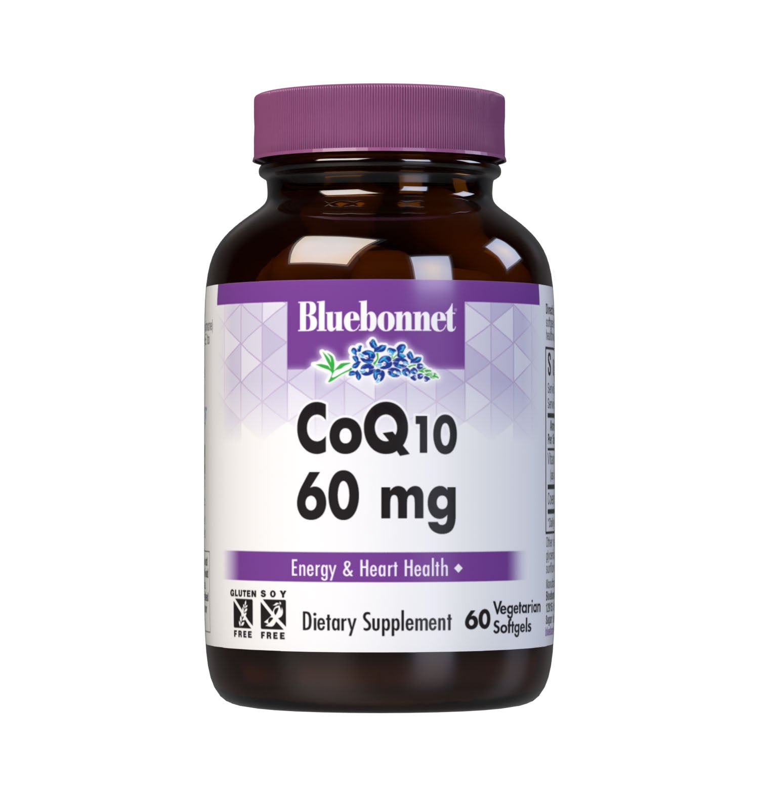 Bluebonnet’s CoQ10 60 mg 60 Vegetarian Softgels are formulated with the “trans-isomer” form of ubiquinone from Kaneka, the world’s largest manufacturer of premium-quality Coenzyme Q-10, in a base of non-GMO sunflower oil plus vitamin E to enhance stability. CoQ10 promotes antioxidant protection and cardiovascular health. #size_60 count