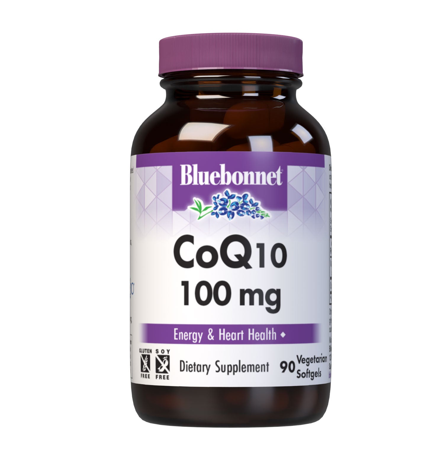 Bluebonnet’s CoQ10 100 mg 90 Vegetarian Softgels are formulated with the trans-isomer form of CoQ10 (ubiquinone) in a base of non-GMO sunflower oil along with vitamin E to support energy levels and cardiovascular health. #size_90 count