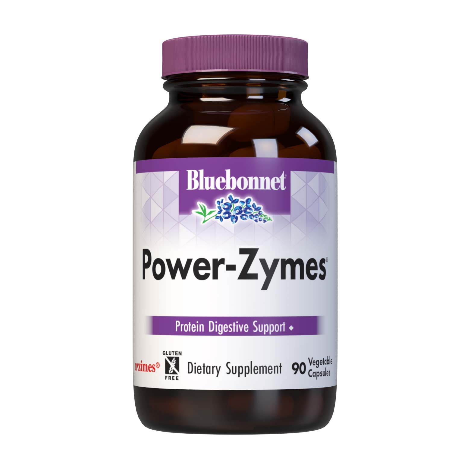 Bluebonnet’s Power-Zymes 90 Vegetable Capsules are formulated with digestive enzymes to help break down of a diet high in protein with some carbohydrates and fats. Each capsule also delivers ginger and peppermint to help soothe digestion. #size_90 count