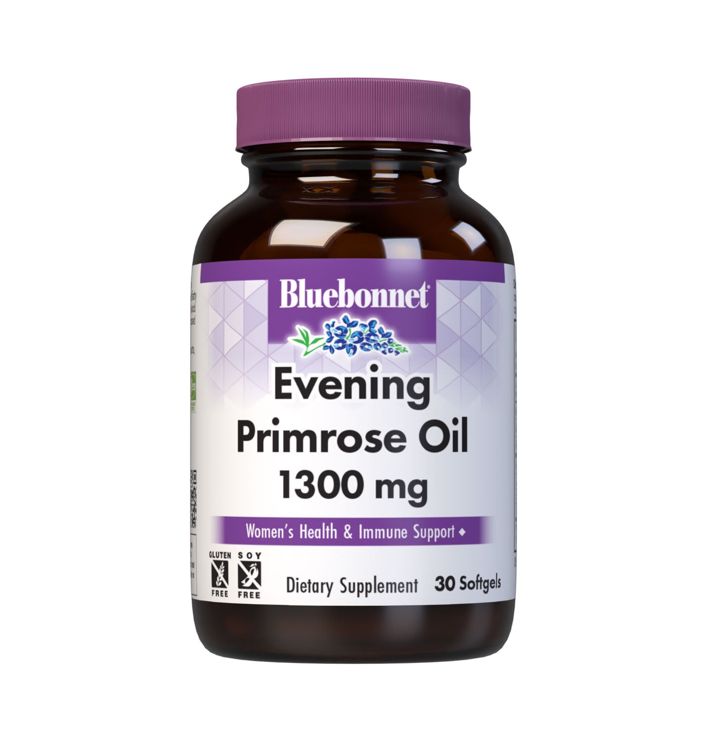 Bluebonnet’s Evening Primrose Oil 1300 mg 30 Softgels are formulated with an oil from the seed of the evening primrose seed oil, a source of unsaturated fatty acids- gamma linolenic acid (GLA), linolenic acid, and oleic acid to support women's health and immune health. Cold pressed without the use of chemical solvents. #size_30 count