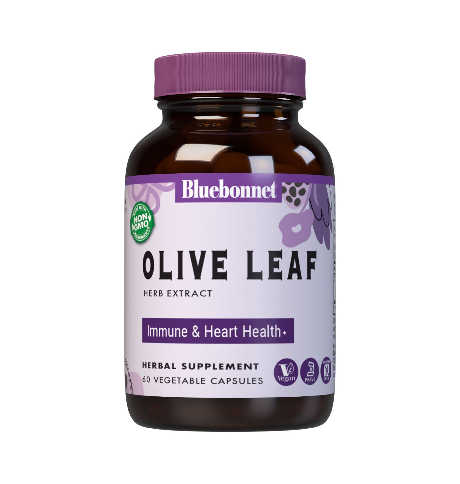 Bluebonnet’s Olive Leaf Herb Extract 60 Vegetable Capsules are formulated with a standardized extract of oleuropein, the most researched active constituent found in olive leaf. A clean and gentle water-based extraction method is employed to capture and preserve olive leaf’s most valuable components. #size_60 count
