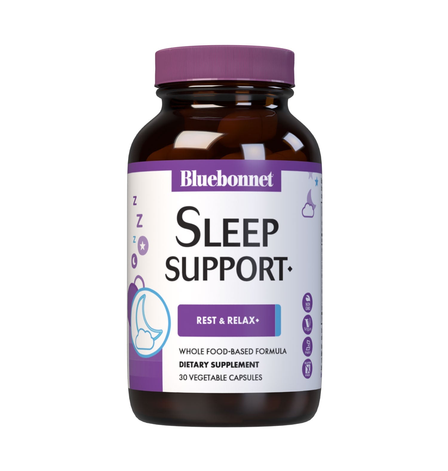 Bluebonnet’s Targeted Choice Sleep Support 30 Vegetable Capsules are specially formulated with a unique blend of whole food nutrients, amino acids and herbal extracts to help promote restful sleep for those affected by occasional sleeplessness. #size_30 count