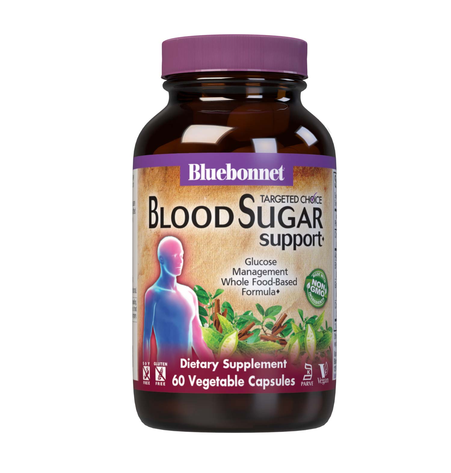 Bluebonnet’s Targeted Choice Blood Sugar Support 60 Vegetable Capsules are specially formulated with a unique blend of sustainably harvested or wildcrafted herbal/botanical extracts, chelated chromium, plus alpha lipoic acid to help maintain healthy blood glucose levels already within the normal range. #size_60 count