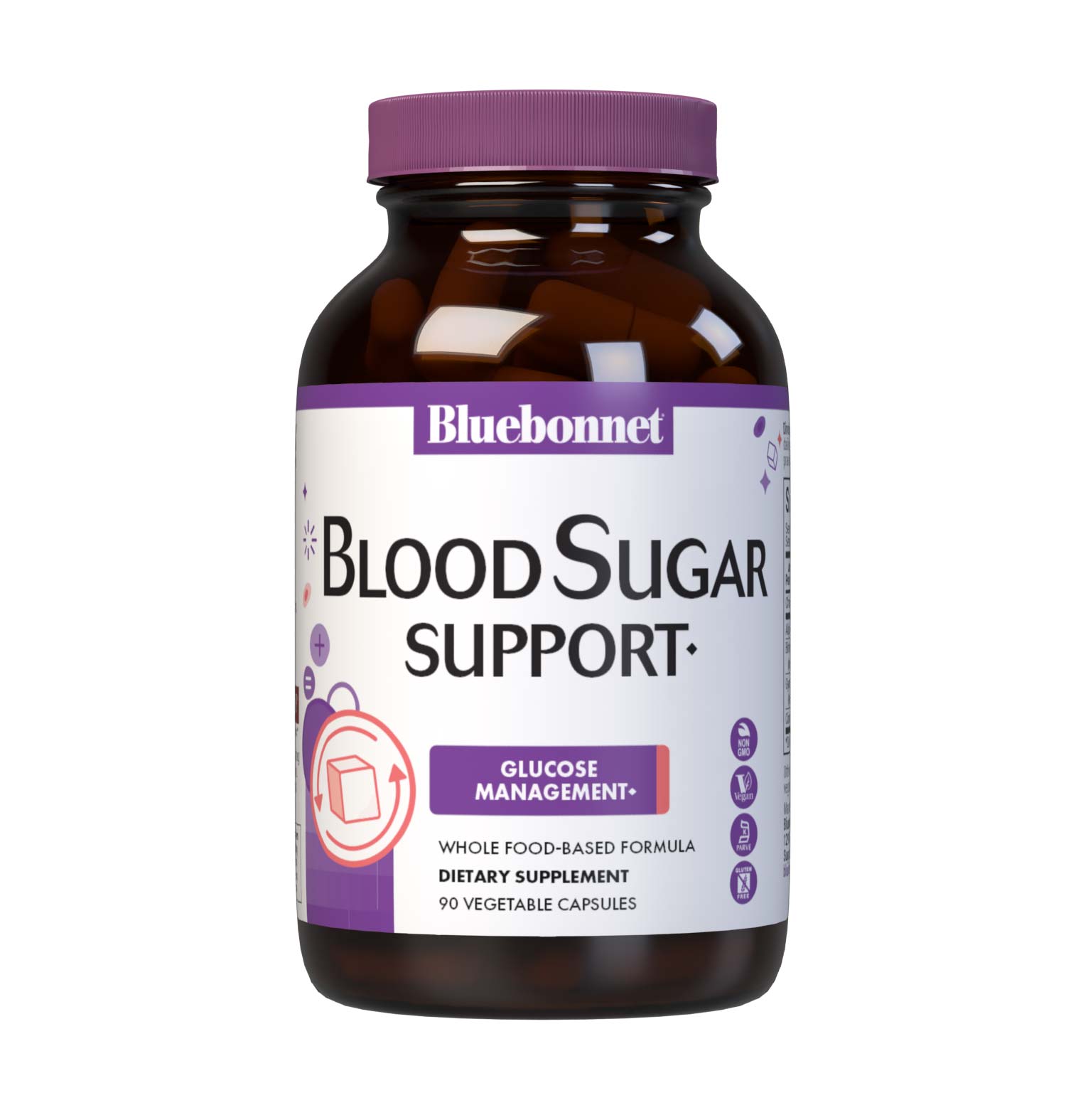 Bluebonnet’s Targeted Choice Blood Sugar Support 90 Vegetable Capsules are specially formulated with a unique blend of sustainably harvested or wildcrafted herbal/botanical extracts, chelated chromium, plus alpha lipoic acid to help maintain healthy blood glucose levels already within the normal range. #size_90 count