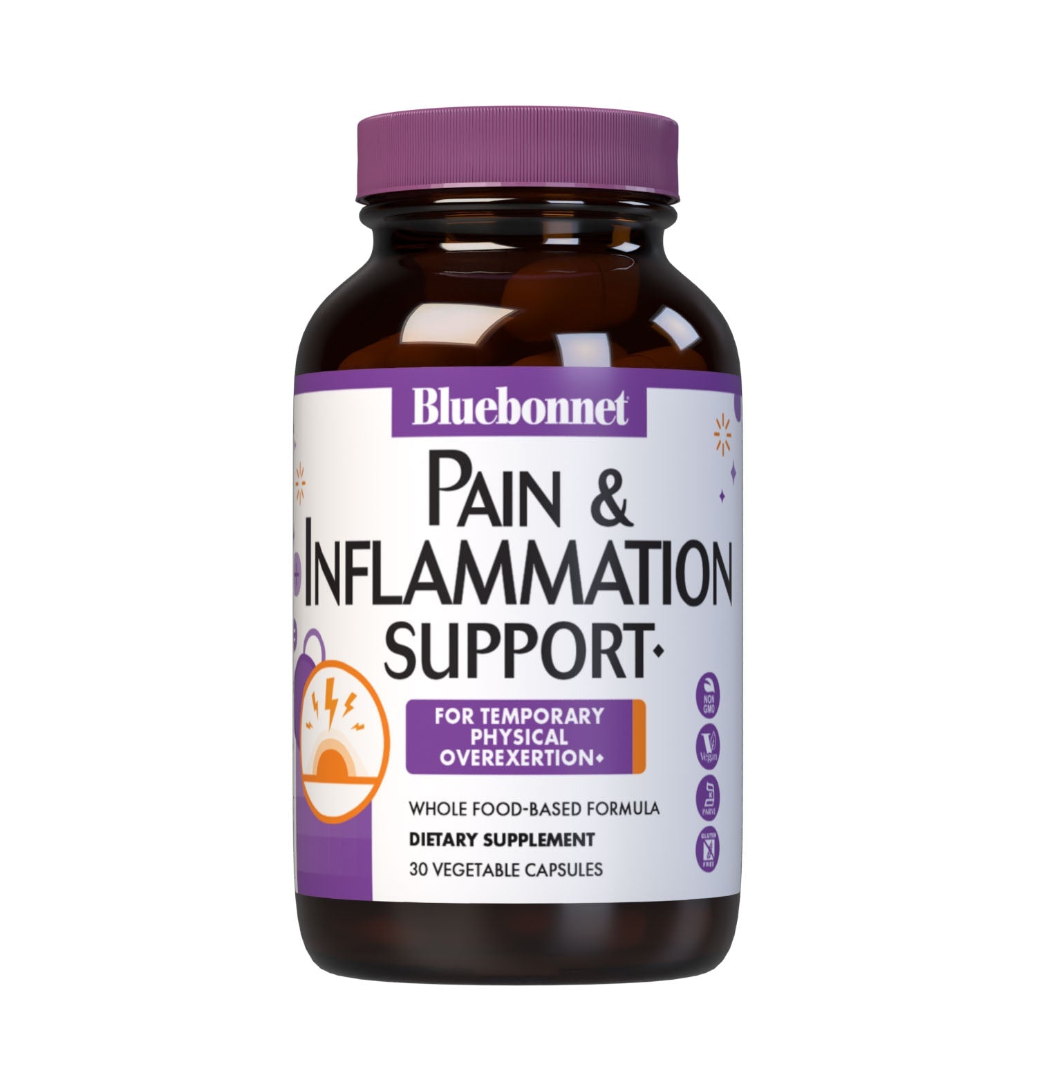 Bluebonnet’s Targeted Choice Pain and Inflammation Support 30 Vegetable Capsules are specially formulated with a unique blend of sustainably harvested or wildcrafted herbal extracts, such as CurcuWin (46 x more bioavailable turmeric root extract) and ApresFlex (52% more bioavailable, patent-pending boswellia gum resin extract). #size_30 count