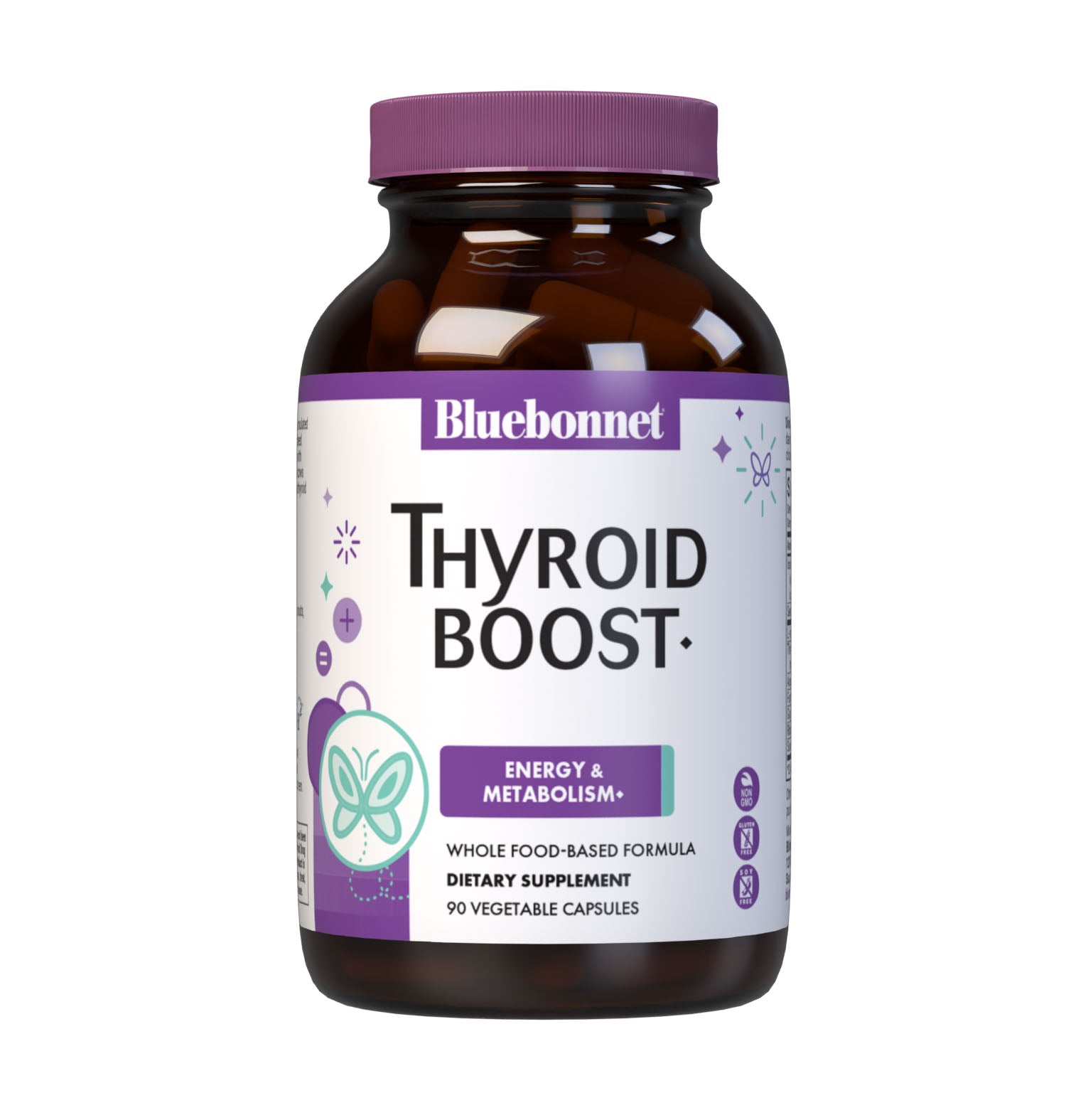Bluebonnet’s Targeted Choice Thyroid Boost 90 Vegetable Capsules are specially formulated with unique, sustainably harvested or wildcrafted botanical extracts, free-form L-tyrosine, as well as iodine from a proprietary blend of glandular powder, potassium iodide and brown seaweeds to help maintain healthy thyroid hormone levels that are within the normal range.  #size_90 count