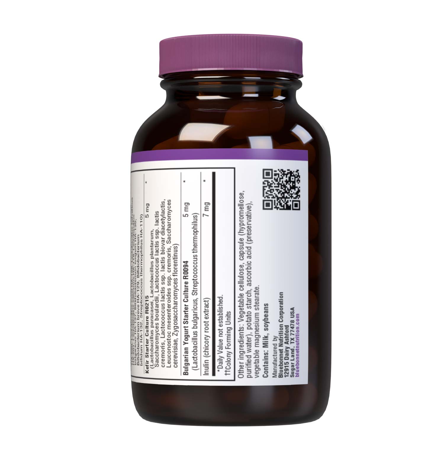 Bluebonnet’s Probiotic & Prebiotic 30 Vegetable Capsules are formulated with 10 billion viable cultures from 20 DNA-verified, scientifically supported strains. This unique, science-based probiotic formula includes the prebiotic inulin from chicory root extract, to assist the growth of friendly bacterium in the gut. Supplement facts panel, bottom. #size_30 count