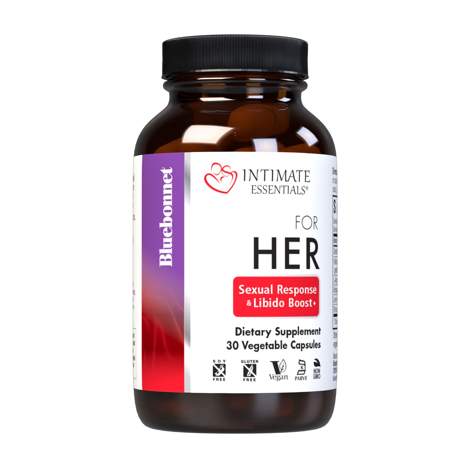 Bluebonnet’s Intimate Essentials For Her Sexual Response & Libido Boost Vegetable Capsules are specially formulated to help stimulate a woman’s sexual chemistry and intensify desire and libido. #size_30 count