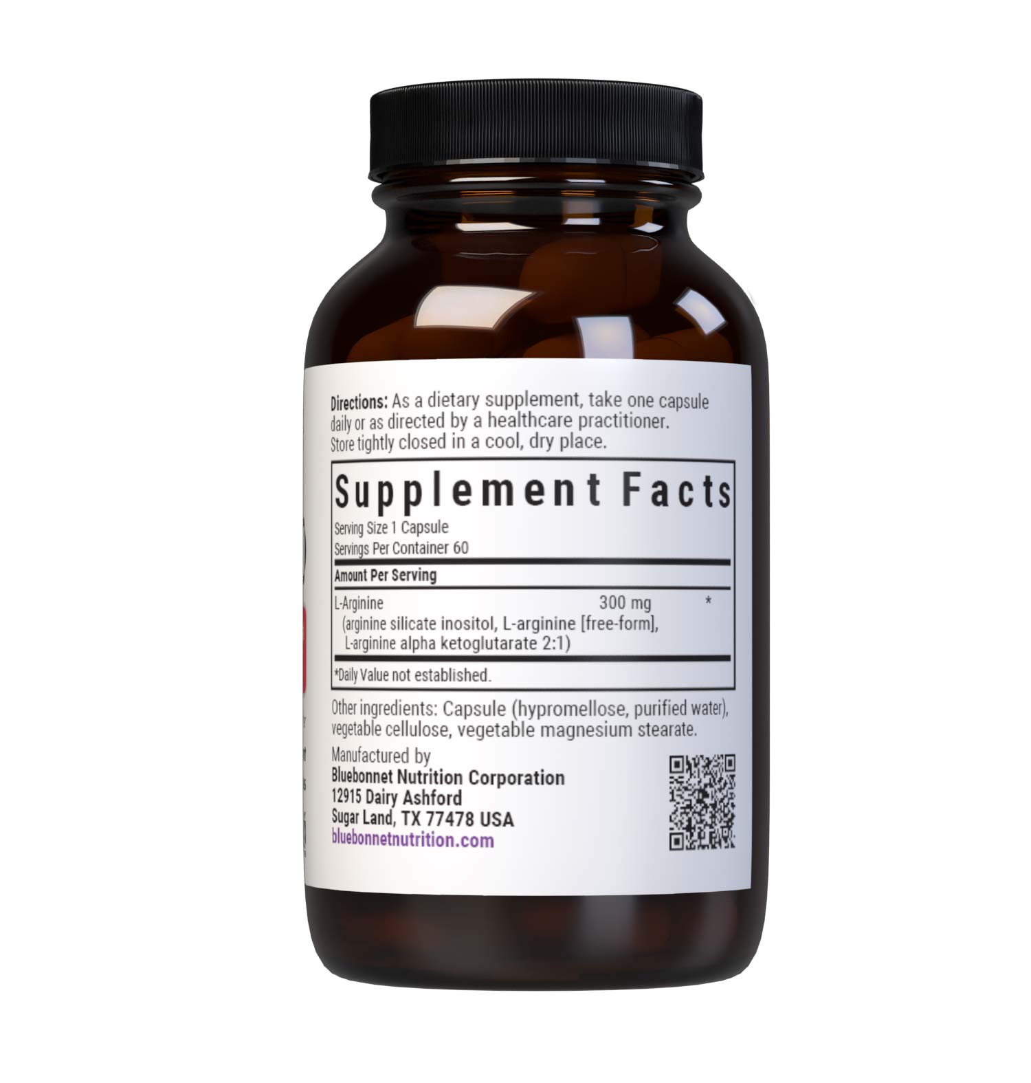 Bluebonnet’s Intimate Essentials Nitro Vegetable Capsules are formulated with the most effective arginine forms on the market, including the scientifically engineered Nitrosigine, a patented complex of bonded arginine silicate stabilized with inositol, along with free-form L-arginine and L-arginine alpha ketoglutarate to help support sexual arousal and intensify orgasm by increasing vasodilation and blood flow, as well as boosting nitric oxide (NO) levels. Supplement facts panel. #size_60 count