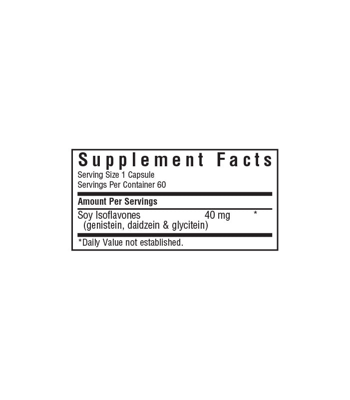 Bluebonnet’s Ipriflavone 300 mg Vegetable Capsules supplement facts panel