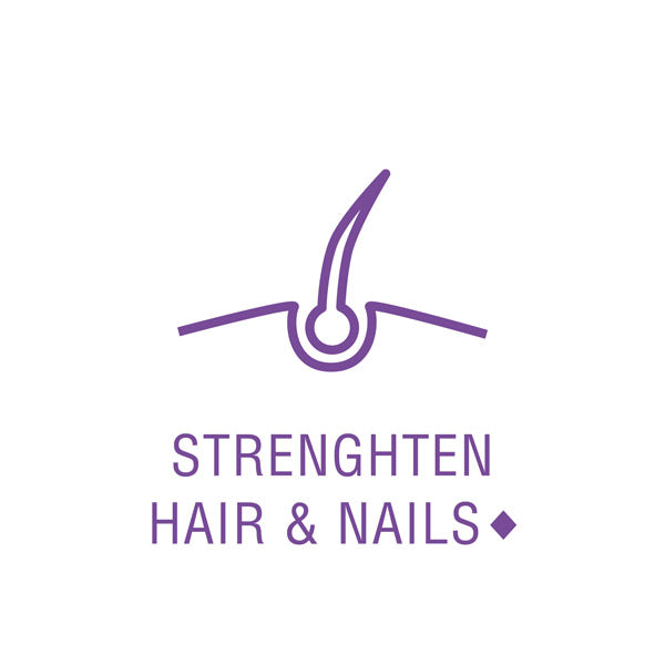 the product may support strengthening of hair and nails 