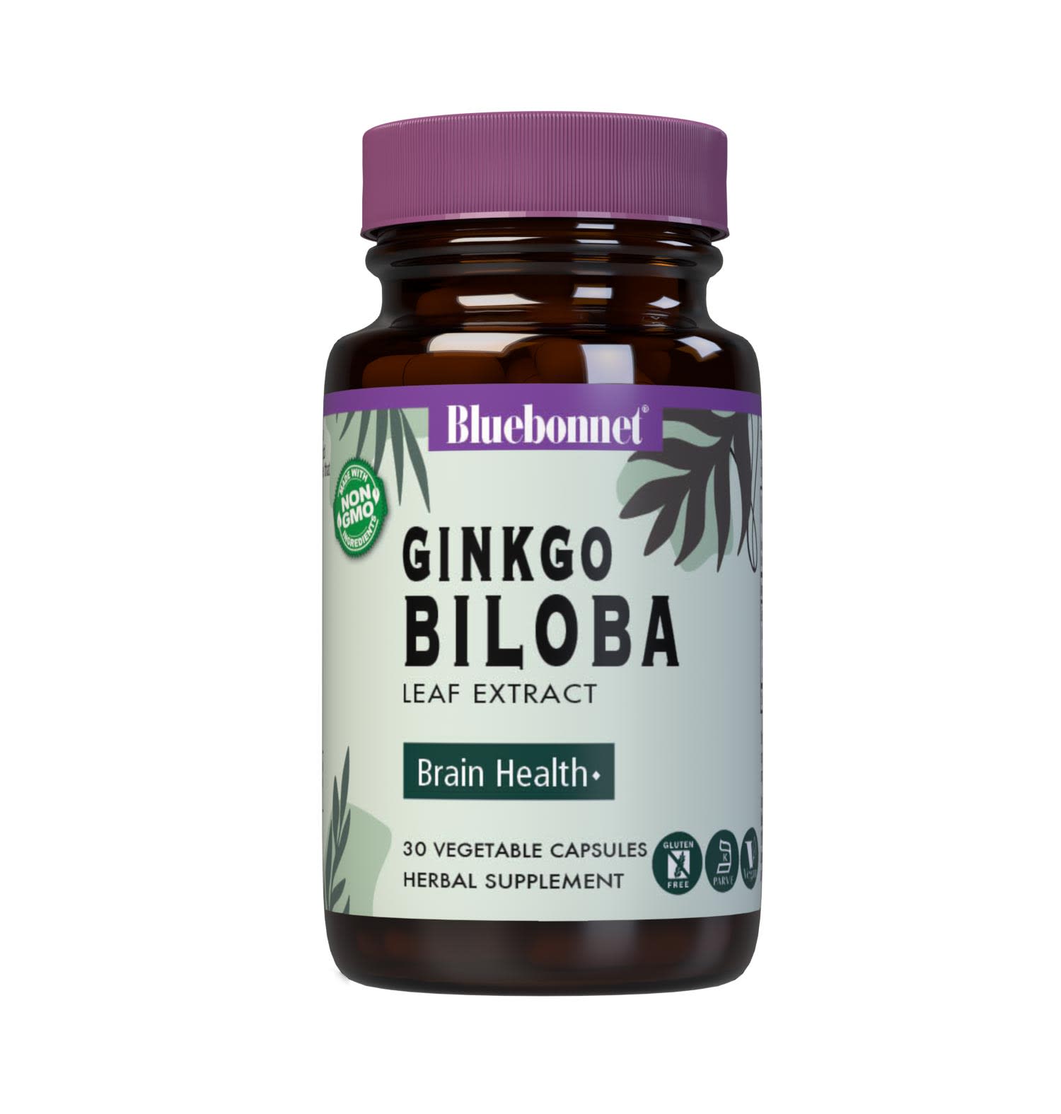 Bluebonnet’s Ginkgo Biloba Leaf Extract 30 Vegetable Capsules contain Ginkgoselect from Indena, a standardized extract of ginkgo flavoglycosides and terpene lactones, the most researched active constituents found in ginkgo biloba which may help support brain health and focus. A clean and gentle water-based extraction method is employed to capture and preserve ginkgo biloba’s most valuable components. #size_30 count