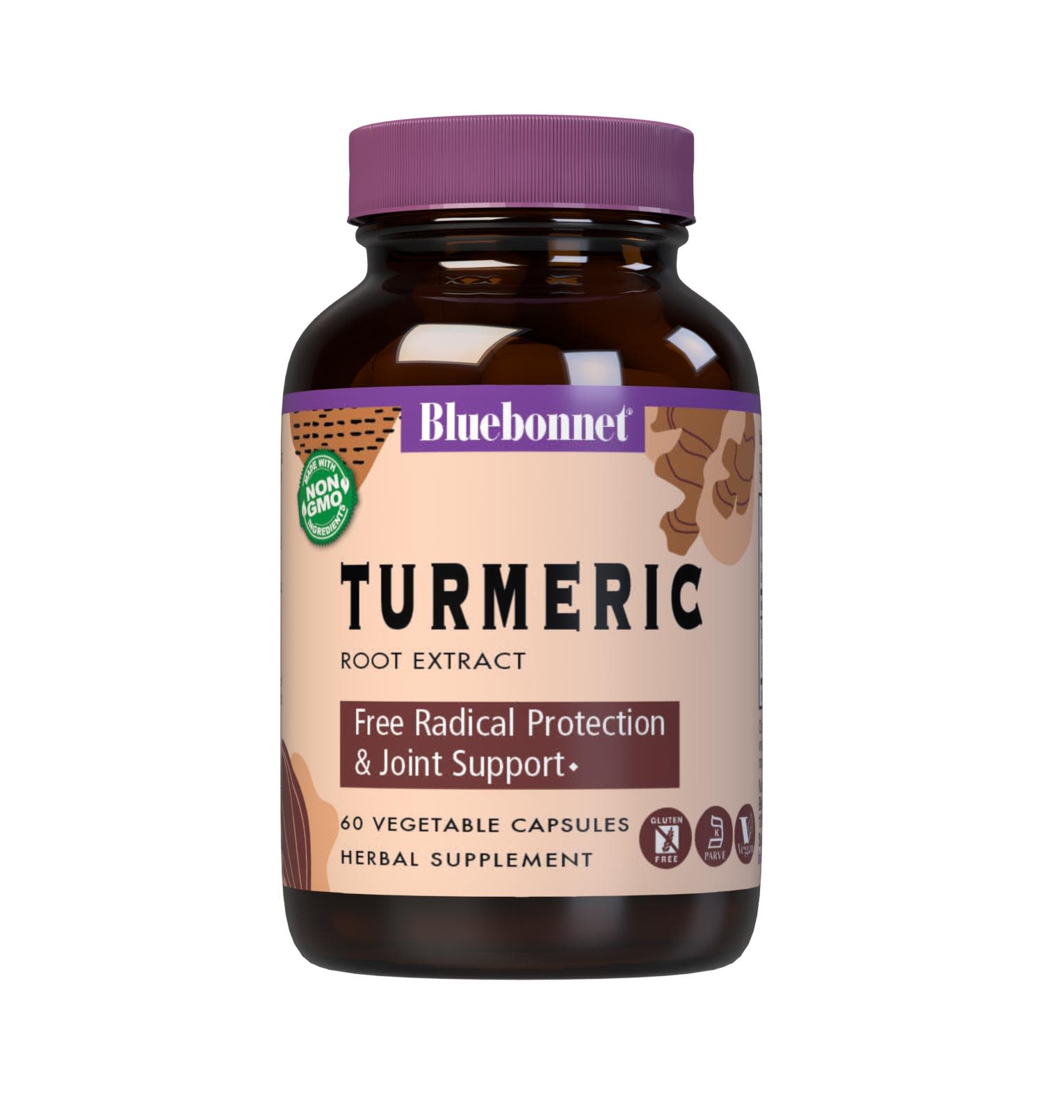 Bluebonnet’s Turmeric Root Extract 60 Capsules provide a standardized extract of total curcuminoids, the most researched active constituents found in turmeric. A clean and gentle water-based extraction method is employed to capture and preserve turmeric’s most valuable components. #size_60 count