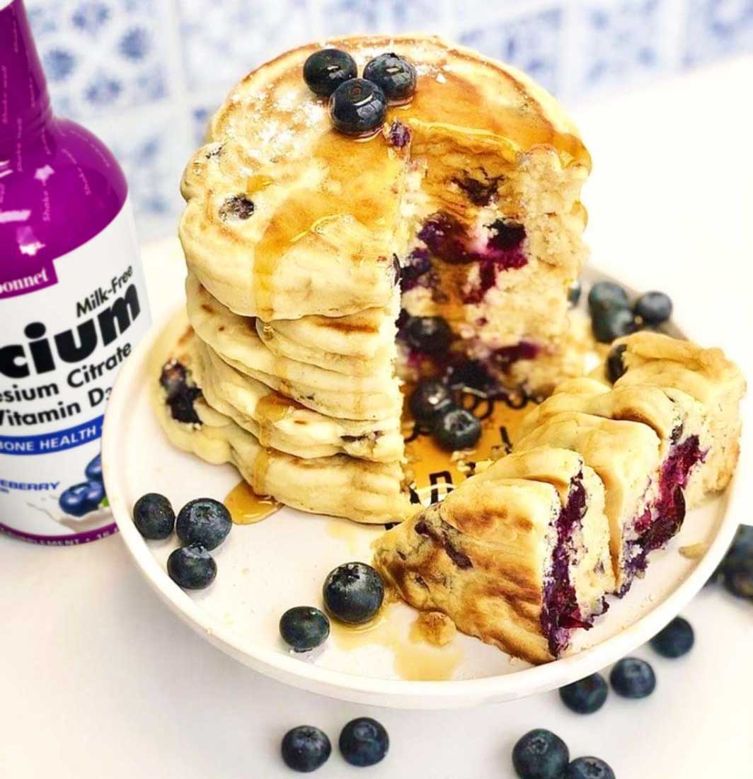 Blueberry Pancakes with Liquid Calcium Magnesium
