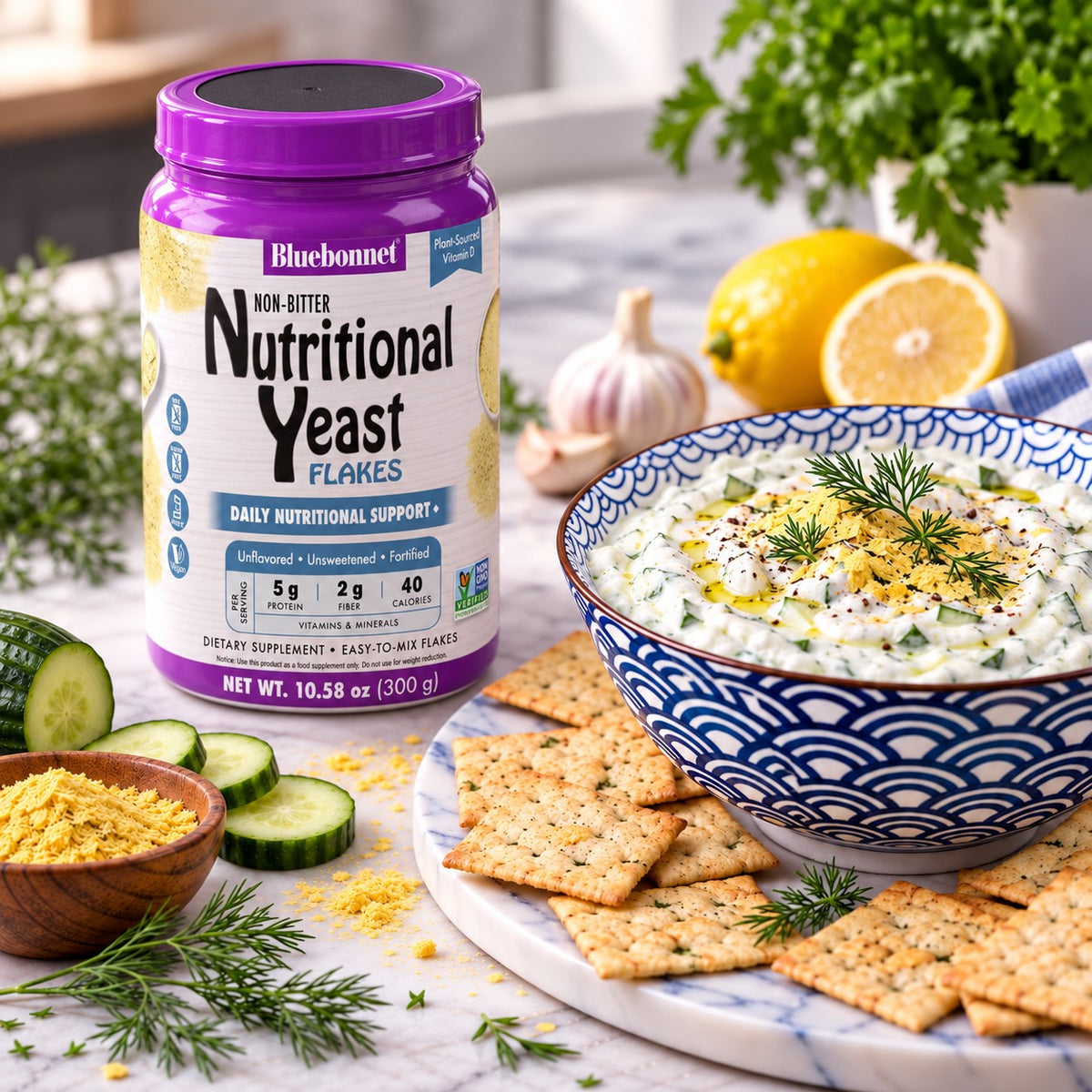 Creamy Nutritional Yeast Tzatziki
