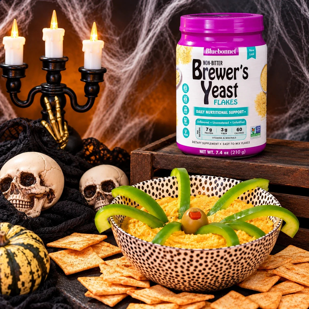 Roasted Pumpkin Hummus with Brewer’s Yeast