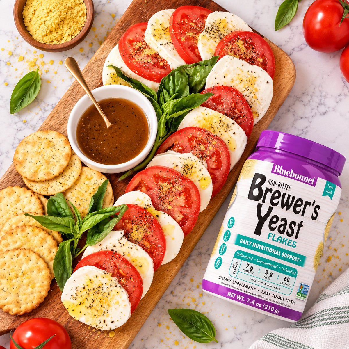 Caprese Candy Cane Cheese Board