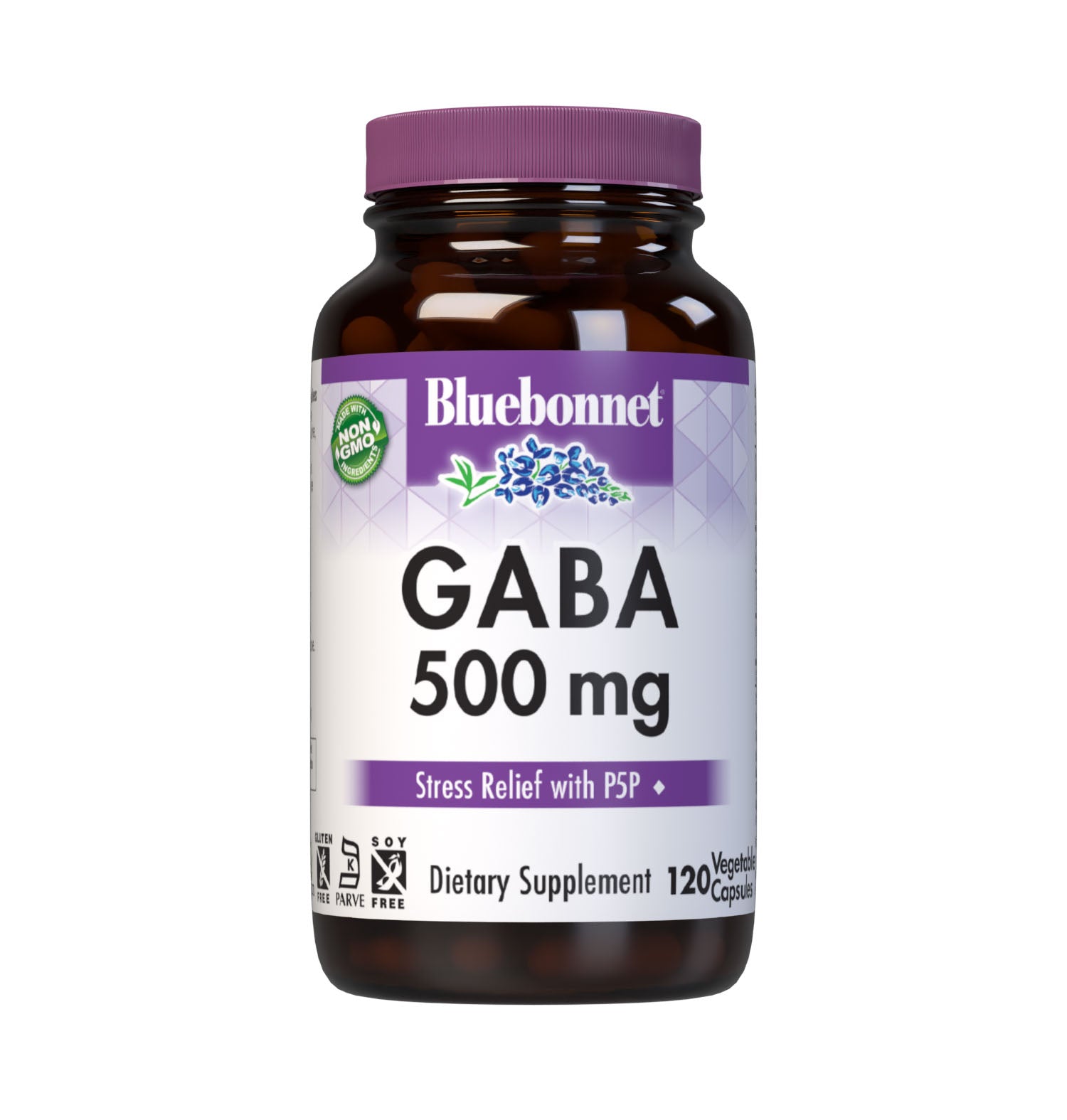 Bluebonnet’s GABA 500 mg 120 Vegetable Capsules are specially formulated to help the body and mind adapt and cope with occasional stressors while supporting an overall sense of relaxation utilizing a combination of gamma-aminobutyric acid (GABA) and the cellular active, coenzyme form of vitamin B6, pyridoxal 5’ phosphate. #size_120 count