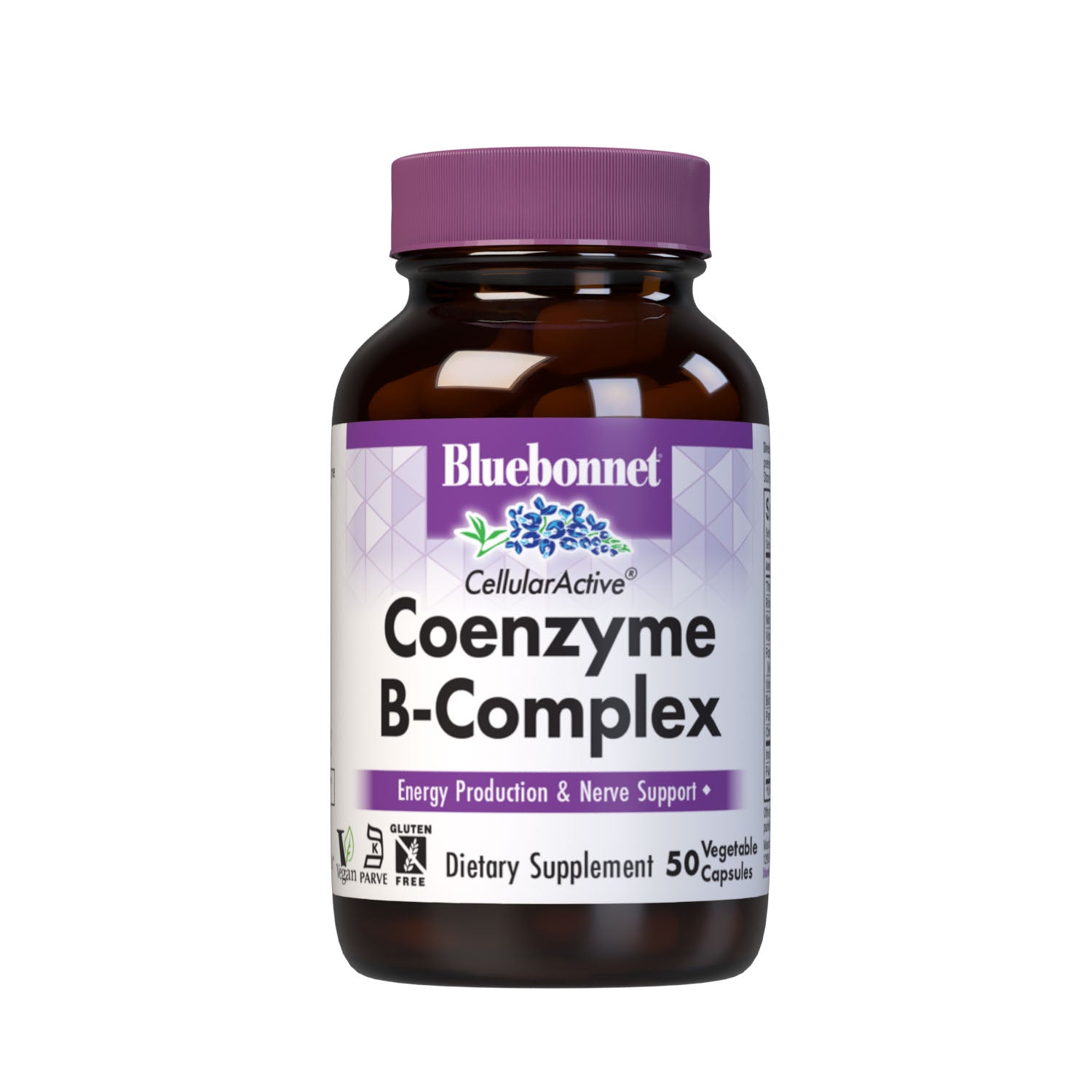 Bluebonnet’s CellularActive Coenzyme B-Complex Vegetable Capsules are formulated with B vitamins and their respective coenzyme forms, which are better absorbed, retained and utilized in the body. B vitamins are essential for energy and red blood cell production, proper nervous system function, healthy hair, skin and nails, and countless other metabolic processes. #size_50 count