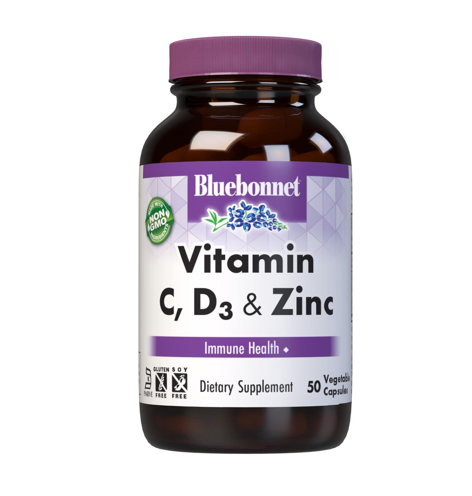 Bluebonnet’s Vitamin C, D3 & Zinc 50 Vegetable Capsules are specially formulated with antioxidants and immune nutrients-vitamin C, vitamin D3 and zinc to support immune health and well being. #size_50 count