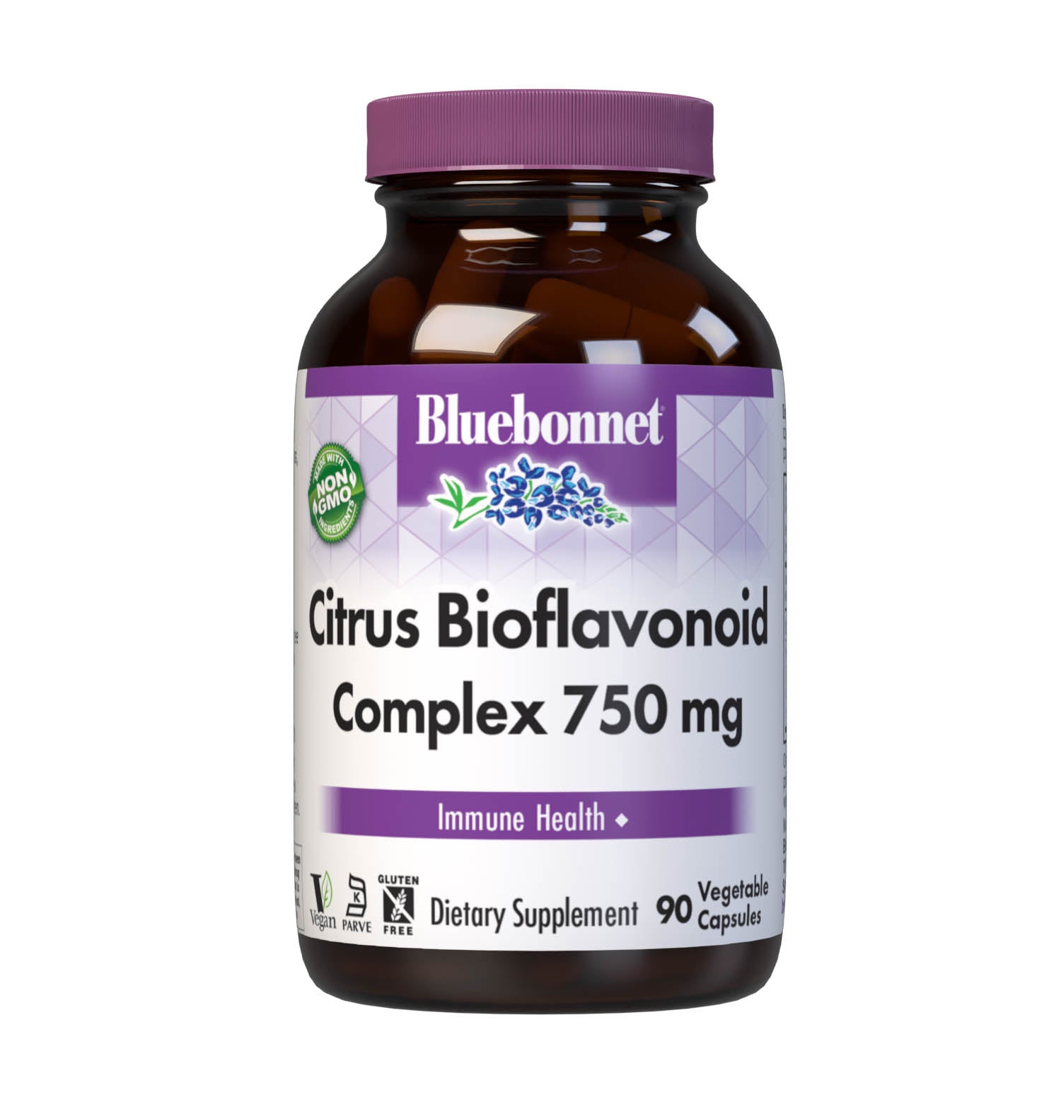 Bluebonnet’s Citrus Bioflavonoid Complex 750 mg 90 Vegetable Capsules are formulated with citrus bioflavonoids from oranges, lemons, tangerines, grapefruit and limes to help support immune function. #size_90 count