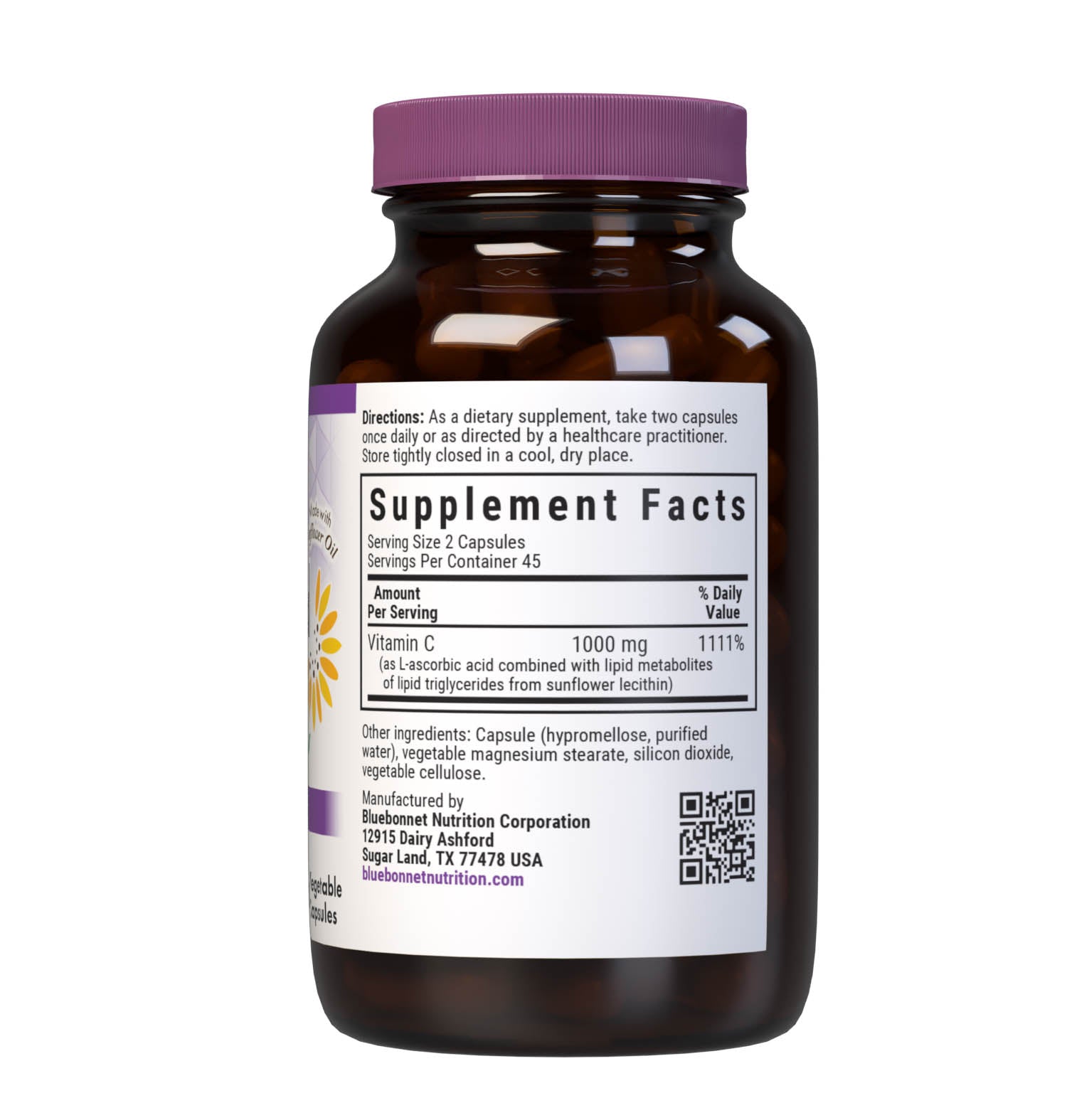 Formulated with Liposomal Pureway-C, 90 Vegetable Capsules a patented and clinically tested form of vitamin C that fuses ascorbic acid and citrus bioflavonoids to lipid metabolites such as fatty acids, esters, and fatty alcohols for better delivery, absorption and uptake to help support immune health, joint comfort & collagen synthesis. Supplement facts panel. #size_90 count