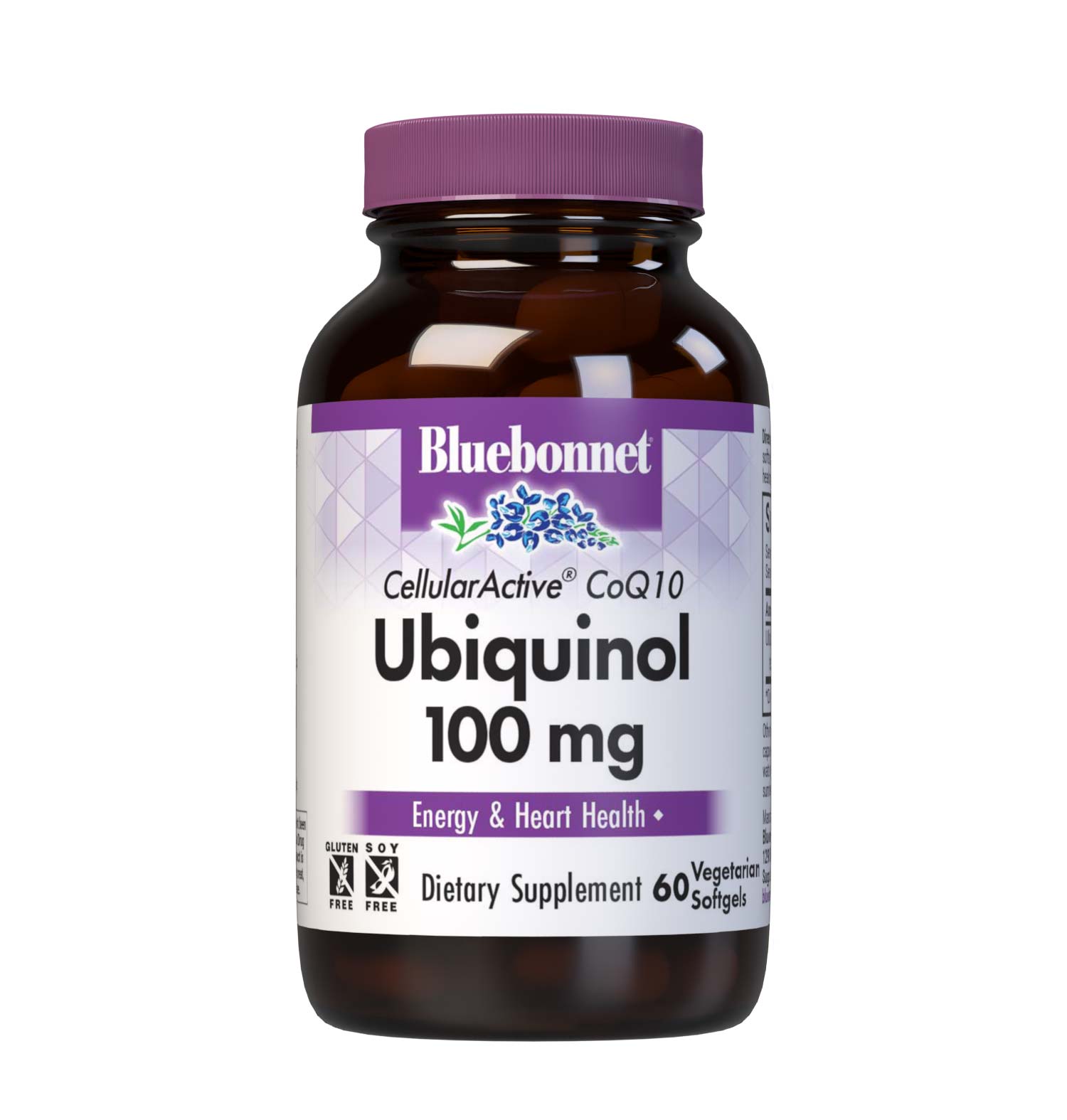 Bluebonnet’s CellularActive CoQ10 Ubiquinol 60 Vegetarian Softgels are formulated with the active antioxidant form of CoQ10 (ubiquinol) which may support energy levels and heart health. #size_60 count