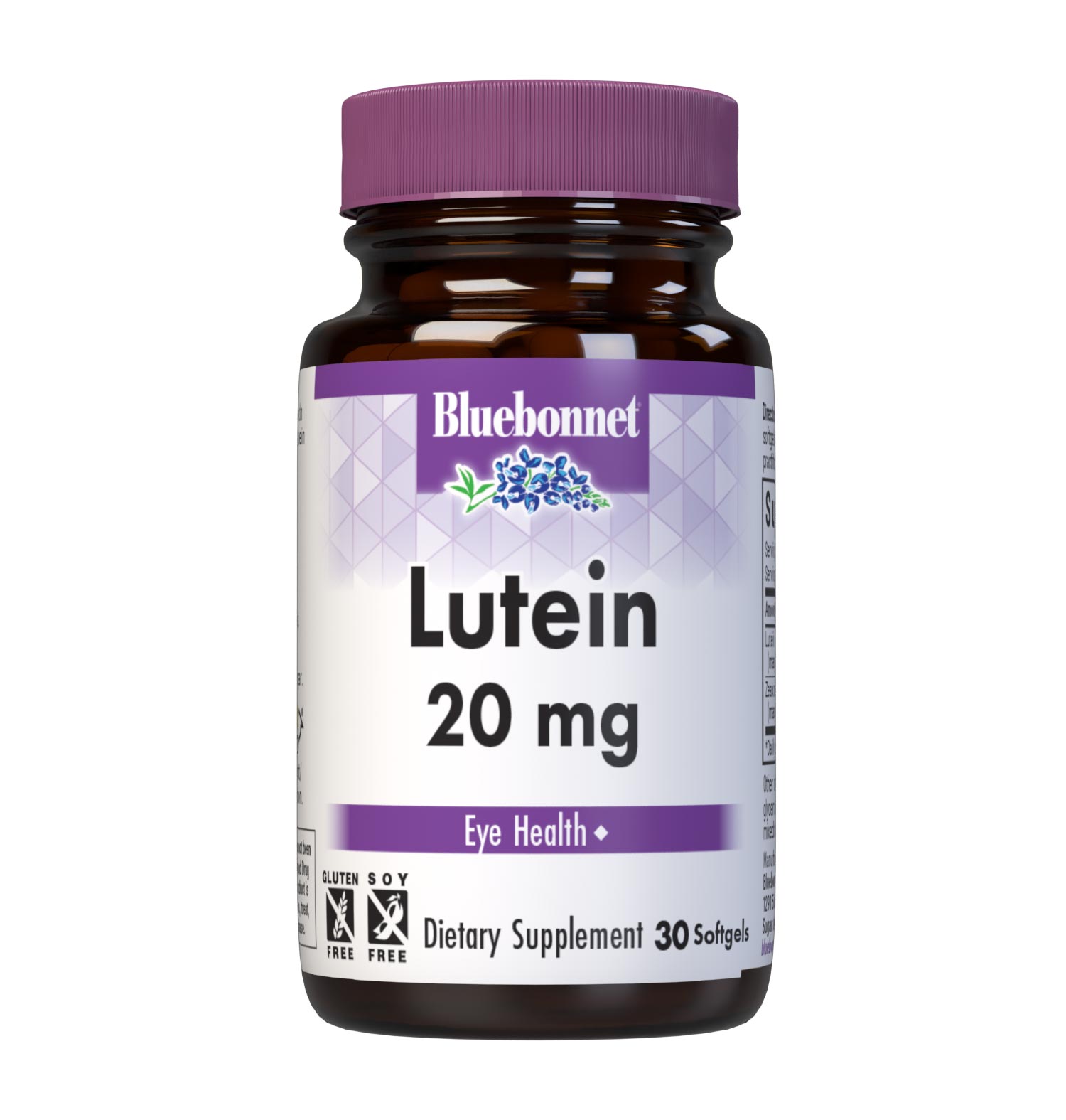 Bluebonnet’s Lutein 20 mg 30 Softgels are formulated with lutein and zeaxanthin from marigold flower extract. Lutein and zeaxanthin are carotenoids found in fruits and vegetables that support optimal eye health. #size_30 count