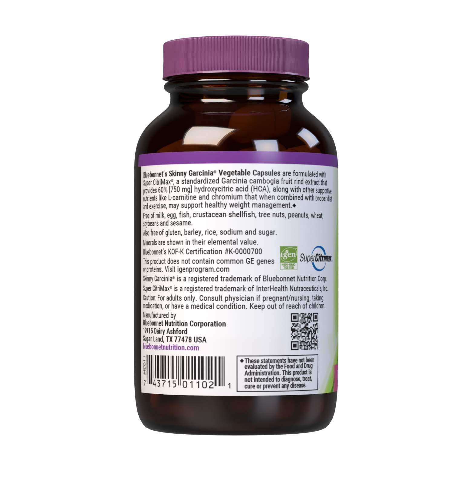 Formule de gestion du poids Bluebonnet Nutrition Skinny Garcinia