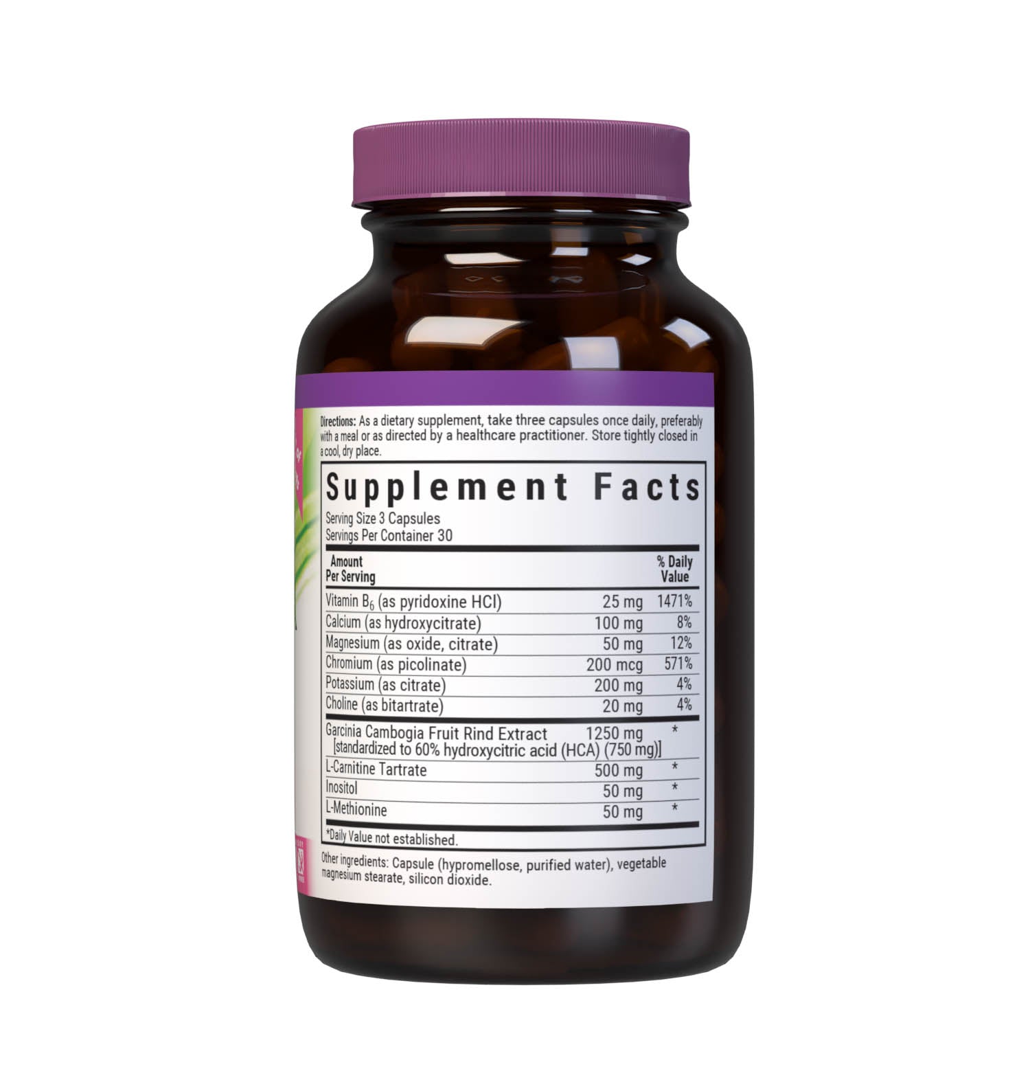 Bluebonnet’s Skinny Garcinia 90 Vegetable Capsules are specially formulated with the patented South Asian fruit extract, Garcinia cambogia, known as Super CitriMax that is standardized to 60% [750 mg] hydroxycitric acid (HCA). When combined with proper diet and exercise, this caffeine-free, non-stimulant formula may help support healthy weight management by burning fat, supporting healthy blood sugar levels already within normal range, and curbing appetite. Supplement facts panel. #size_90 count