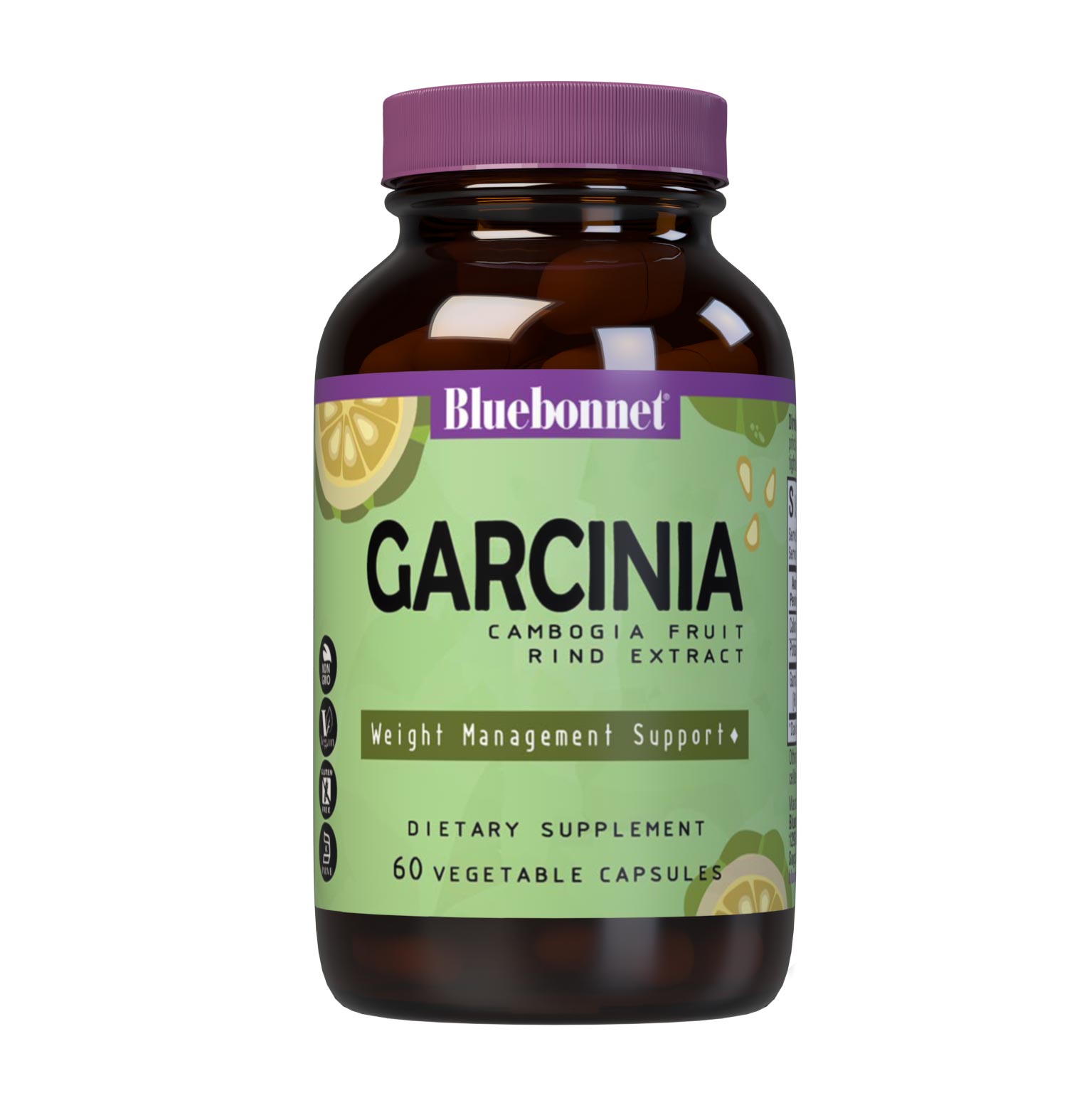 Bluebonnet’s Super Fruit Garcinia Cambogia Fruit Rind Extract 60 Vegetable Capsules are formulated with a patented Garcinia cambogia extract, known as Super CitriMax, that is standardized for 60% hydroxycitric acid (HCA). When combined with proper diet and exercise, HCA may support healthy weight management by inhibiting fat production, burning fat, and curbing appetite.  #size_60 count