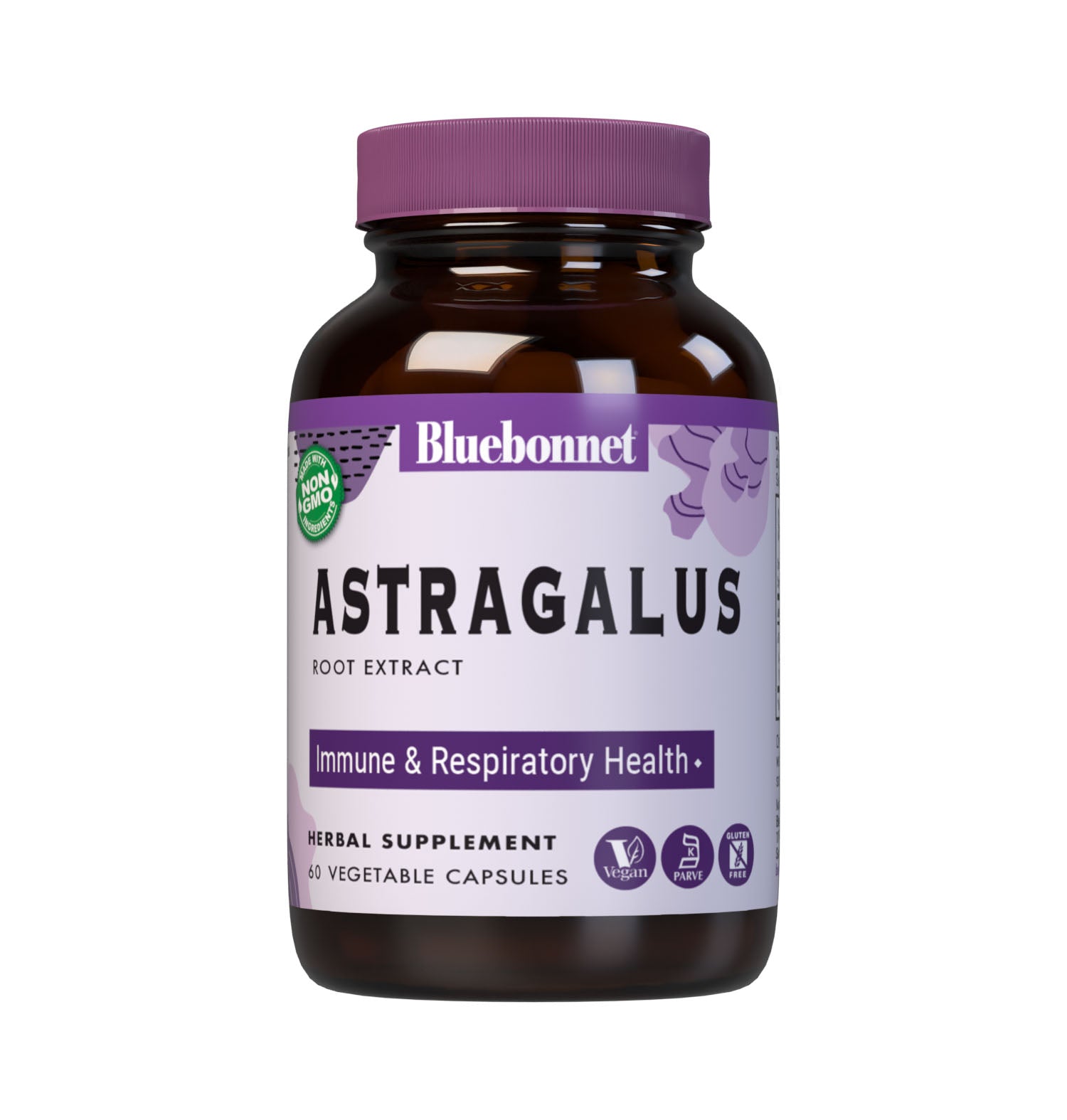 Bluebonnet’s Astragalus Root Extract 60 Vegetable Capsules provide a standardized extract of polysaccharides, the most researched active constituents found in astragalus root to support immune health. A clean and gentle water-based extraction method is employed to capture and preserve astragalus’ most valuable components. #size_60 count