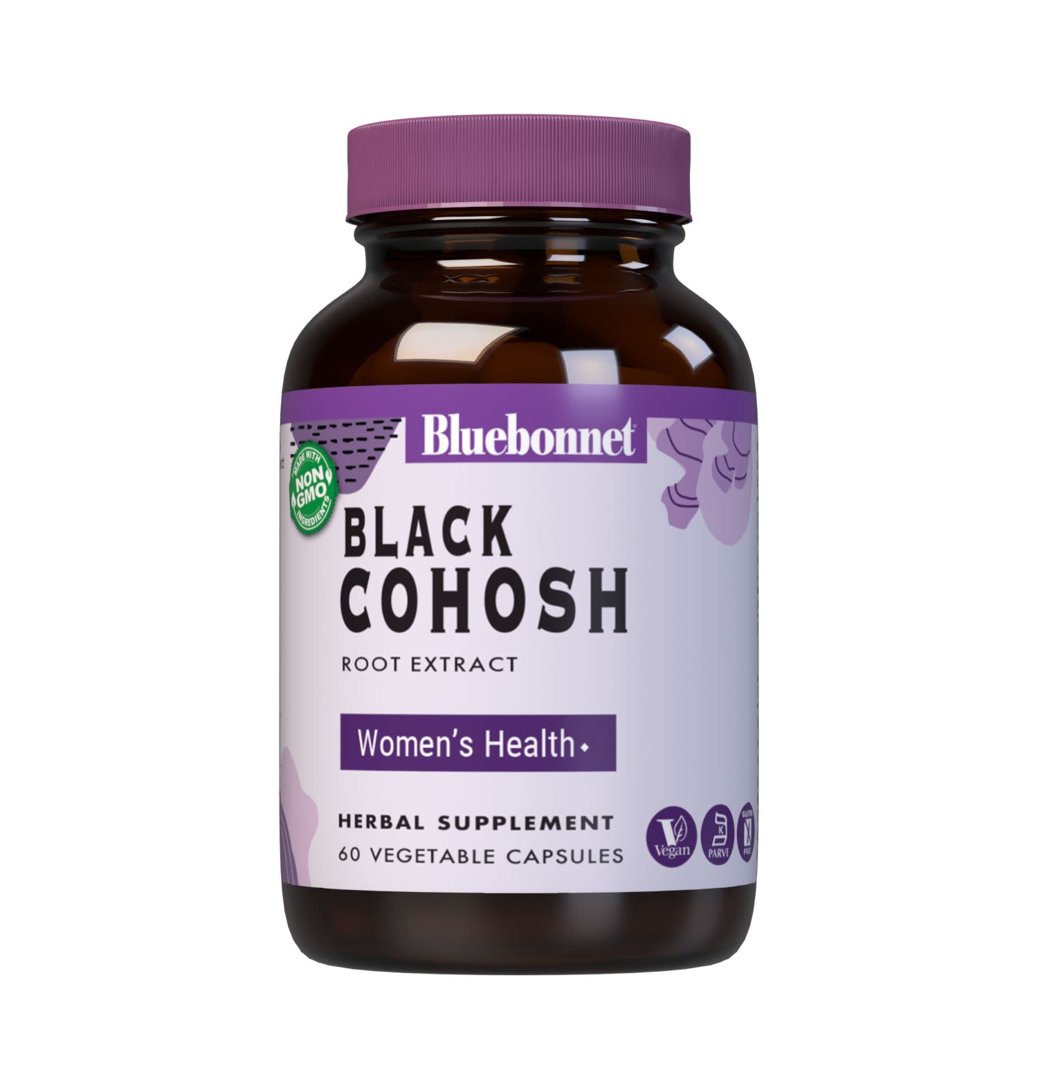 Bluebonnet’s Black Cohosh Root Extract 60 Vegetable Capsules are formulated with a full spectrum extract of black cohosh root to help support women's health. A clean and gentle water-based extraction method is employed to capture annd preserve black cohosh's most valuable components. #size_60 count