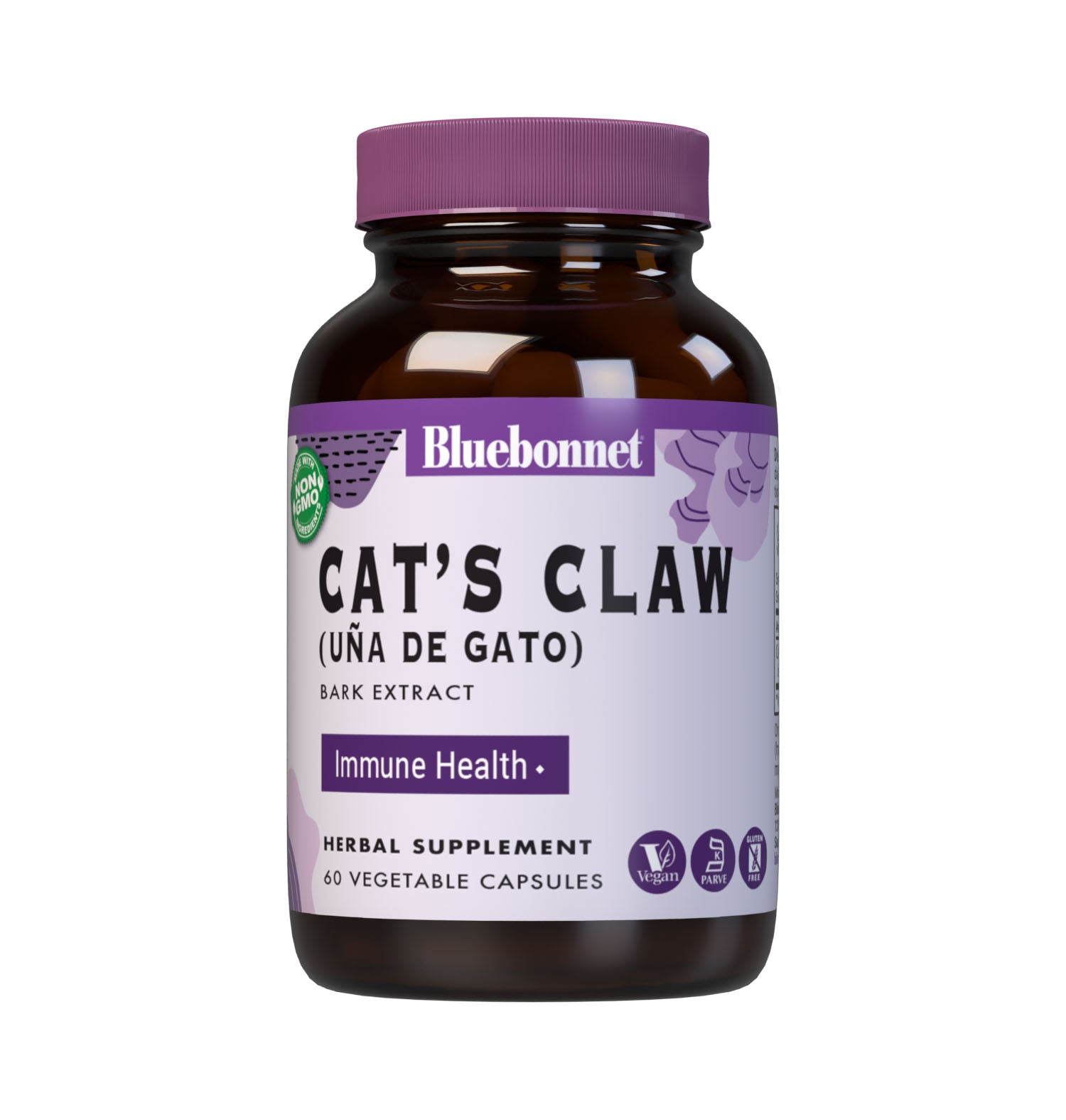 Bluebonnet’s Cat’s Claw Bark Extract 60 Vegetable Capsules contain a full spectrum extract of cat’s claw bark that is carefully produced by a clean and gentle water-based extraction method is employed to capture and preserve cat’s claw’s most valuable components. #size_60 count