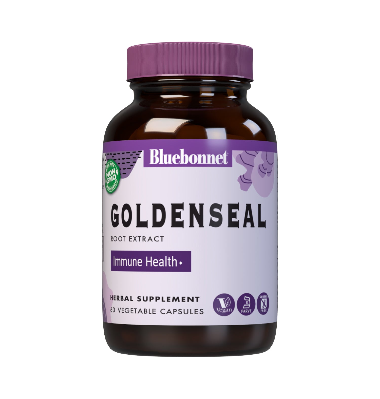 Bluebonnet’s Goldenseal Root Extract 60 Vegetable Capsules contain a standardized extract of alkaloids, the most researched active constituents found in goldenseal. A clean and gentle water-based extraction method is employed to capture and preserve goldenseal’s most valuable components. #size_60 count