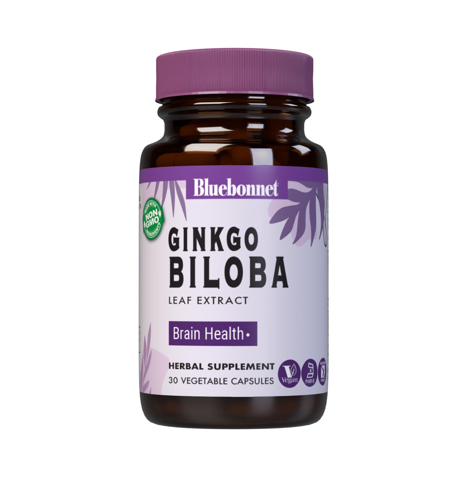 Bluebonnet’s Ginkgo Biloba Leaf Extract 30 Vegetable Capsules contain Ginkgoselect from Indena, a standardized extract of ginkgo flavoglycosides and terpene lactones, the most researched active constituents found in ginkgo biloba which may help support brain health and focus. A clean and gentle water-based extraction method is employed to capture and preserve ginkgo biloba’s most valuable components. #size_30 count