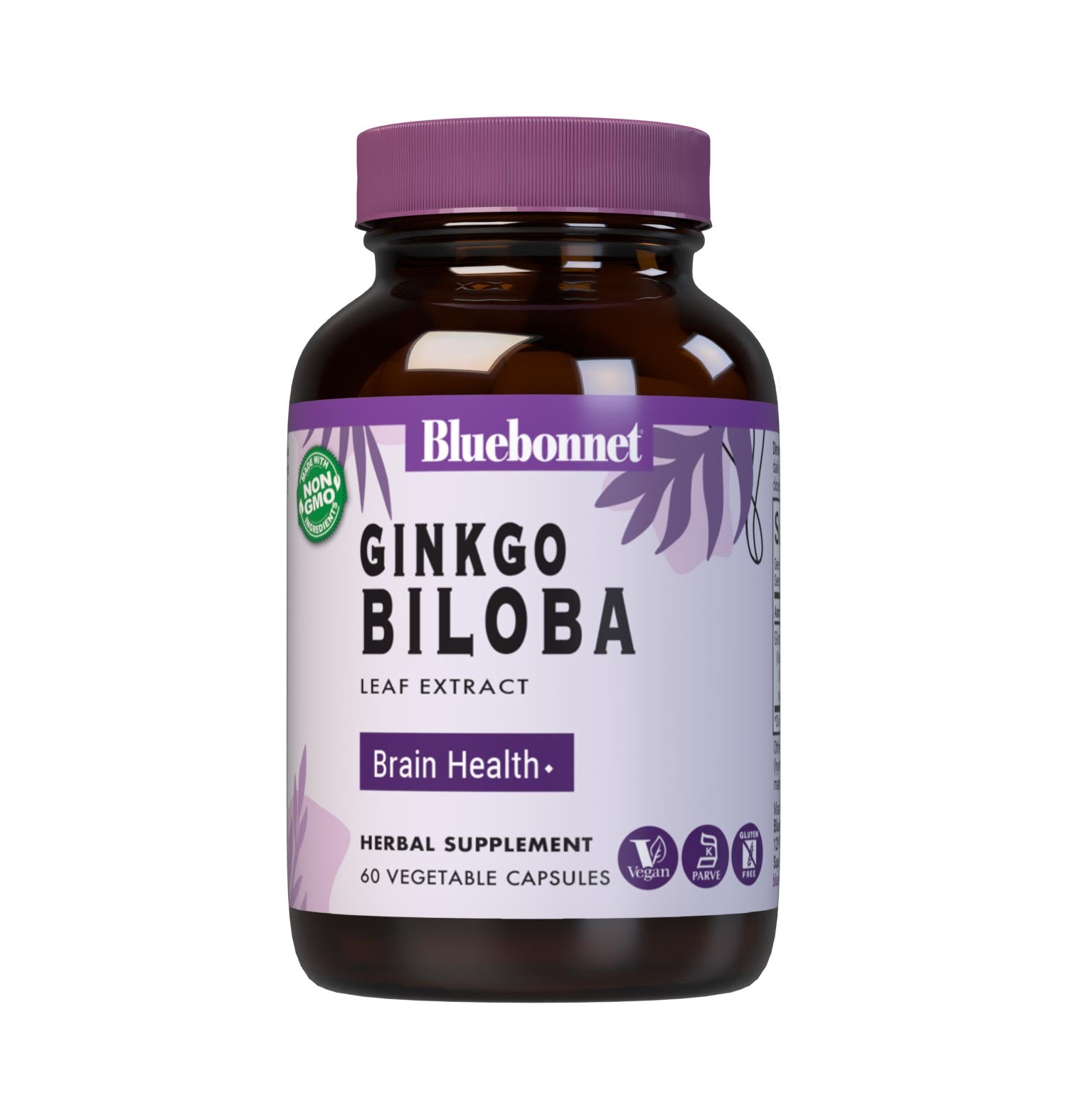 Bluebonnet’s Ginkgo Biloba Leaf Extract 60 Vegetable Capsules contain Ginkgoselect from Indena, a standardized extract of ginkgo flavoglycosides and terpene lactones, the most researched active constituents found in ginkgo biloba which may help support brain health and focus. A clean and gentle water-based extraction method is employed to capture and preserve ginkgo biloba’s most valuable components. #size_60 count