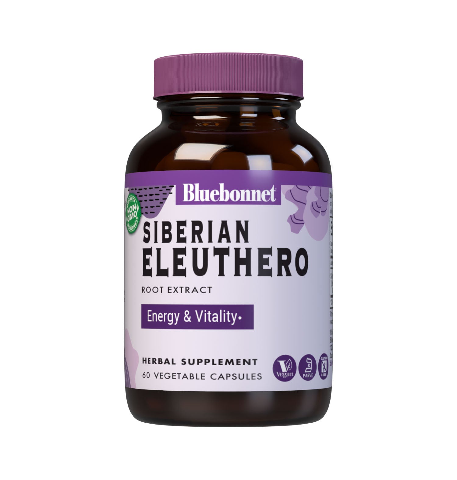 Bluebonnet’s Siberian Eleuthero Root Extract 60 Vegetable Capsules are formulated with a standardized extract of eleutherosides, the most researched active constituents found in Siberian eleuthero root. A clean and gentle water-based extraction method is employed to capture and preserve Siberian eleuthero root’s most valuable components. #size_60 count