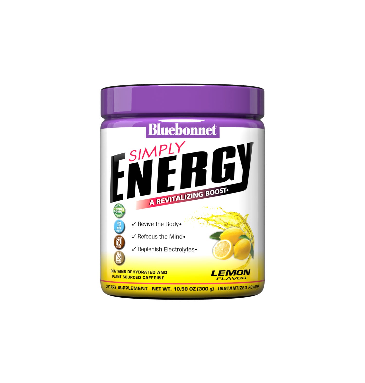 Simply Energy Powder is derived from a blend of herbal extracts, amino acids and electrolytes to help the body generate a wholesome surge of energy. The amino acids, L-arginine, L-citrulline and beta-alanine, have been incorporated to enhance blood flow, as well as theanine to help the mind reach optimal mental clarity. #size_10.58 oz