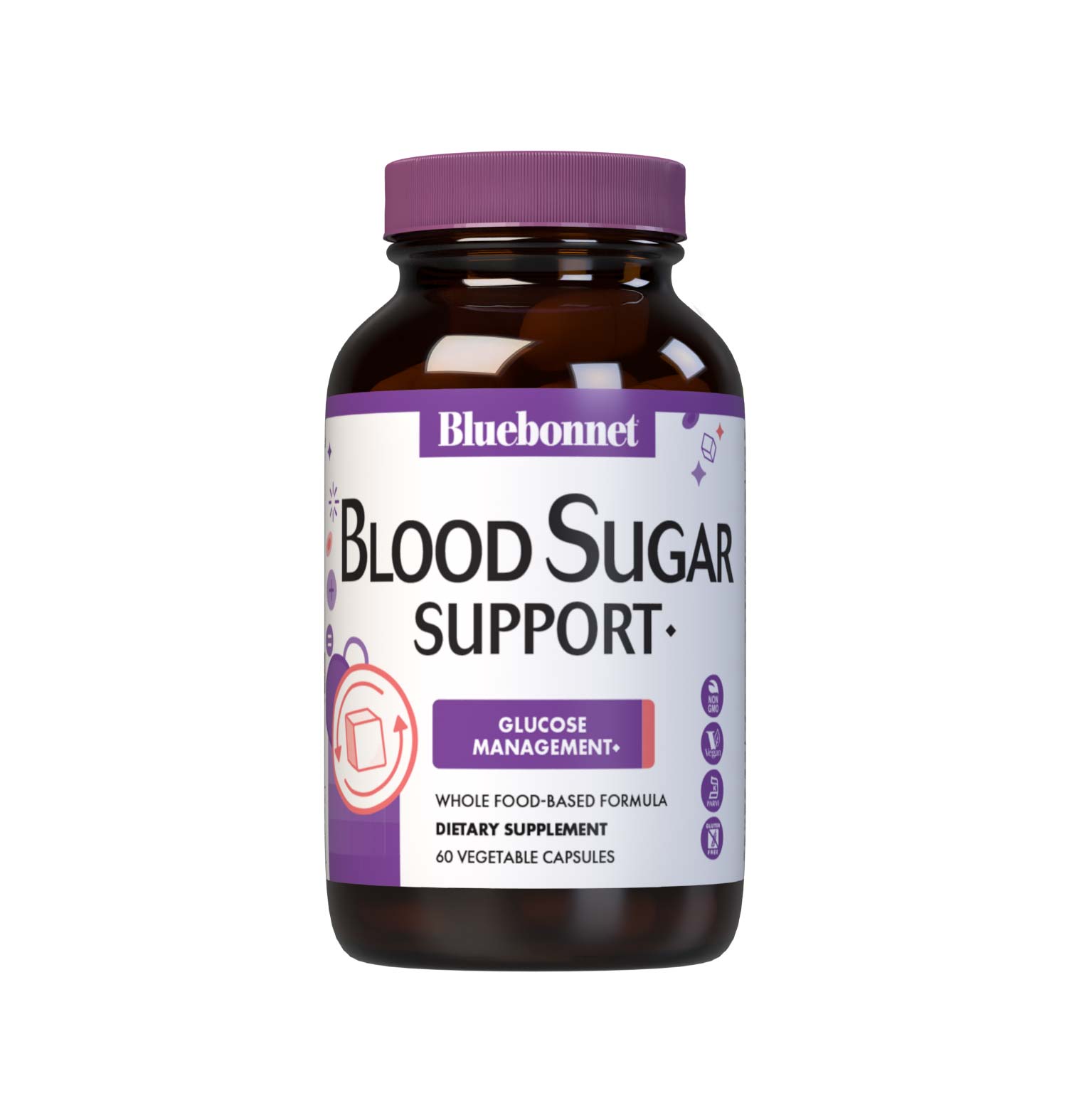 Bluebonnet’s Targeted Choice Blood Sugar Support 60 Vegetable Capsules are specially formulated with a unique blend of sustainably harvested or wildcrafted herbal/botanical extracts, chelated chromium, plus alpha lipoic acid to help maintain healthy blood glucose levels already within the normal range.  #size_60 count