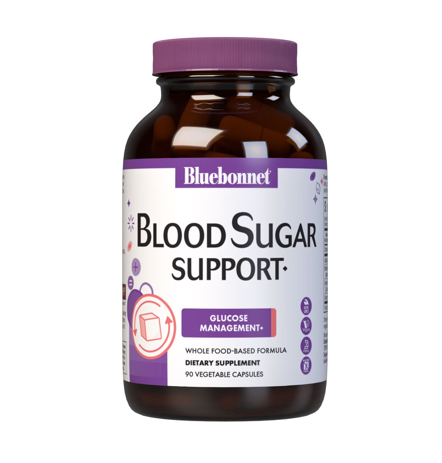 Bluebonnet’s Targeted Choice Blood Sugar Support 90 Vegetable Capsules are specially formulated with a unique blend of sustainably harvested or wildcrafted herbal/botanical extracts, chelated chromium, plus alpha lipoic acid to help maintain healthy blood glucose levels already within the normal range. #size_90 count