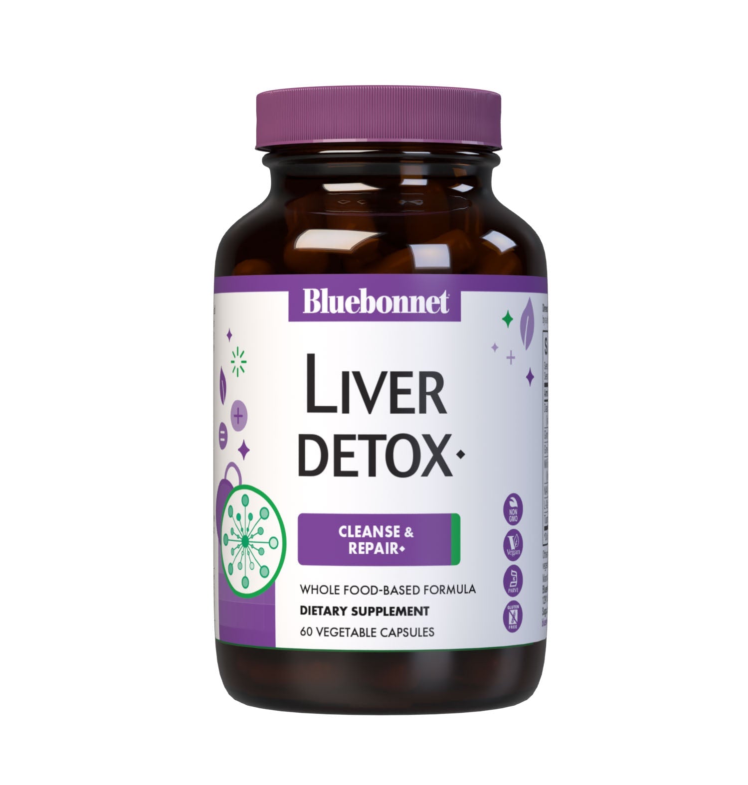Bluebonnet’s Targeted Choice Liver Detox 30 Vegetable Capsules are specially formulated with a unique blend of amino acids and sustainably harvested or wildcrafted herbal extracts to support the body’s detoxification and elimination pathways by promoting a healthy liver and delivering effective antioxidant protection. #Size_60 count