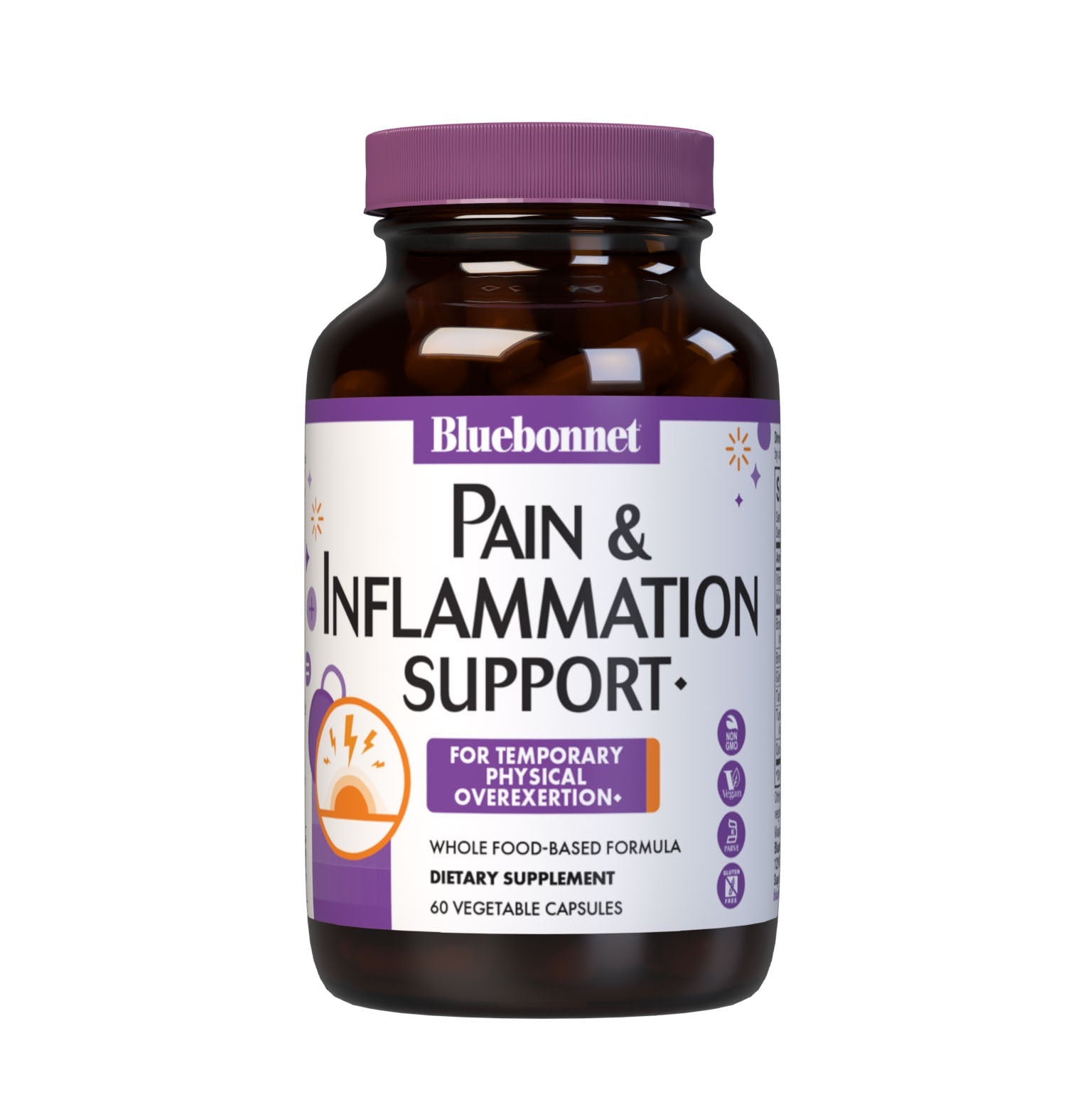 Bluebonnet’s Targeted Choice Pain and Inflammation Support 60 Vegetable Capsules are specially formulated with a unique blend of sustainably harvested or wildcrafted herbal extracts, such as CurcuWin (46 x more bioavailable turmeric root extract) and ApresFlex (52% more bioavailable, patent-pending boswellia gum resin extract). #size_60 count