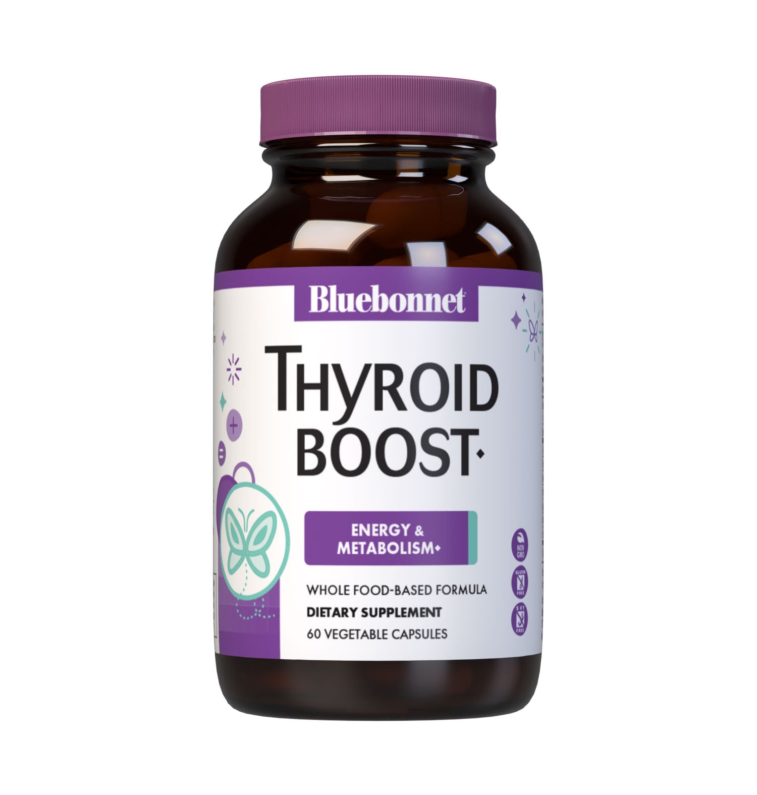 Bluebonnet’s Targeted Choice Thyroid Boost 60 Vegetable Capsules are specially formulated with unique, sustainably harvested or wildcrafted botanical extracts, free-form L-tyrosine, as well as iodine from a proprietary blend of glandular powder, potassium iodide and brown seaweeds to help maintain healthy thyroid hormone levels that are within the normal range. #size_60 count