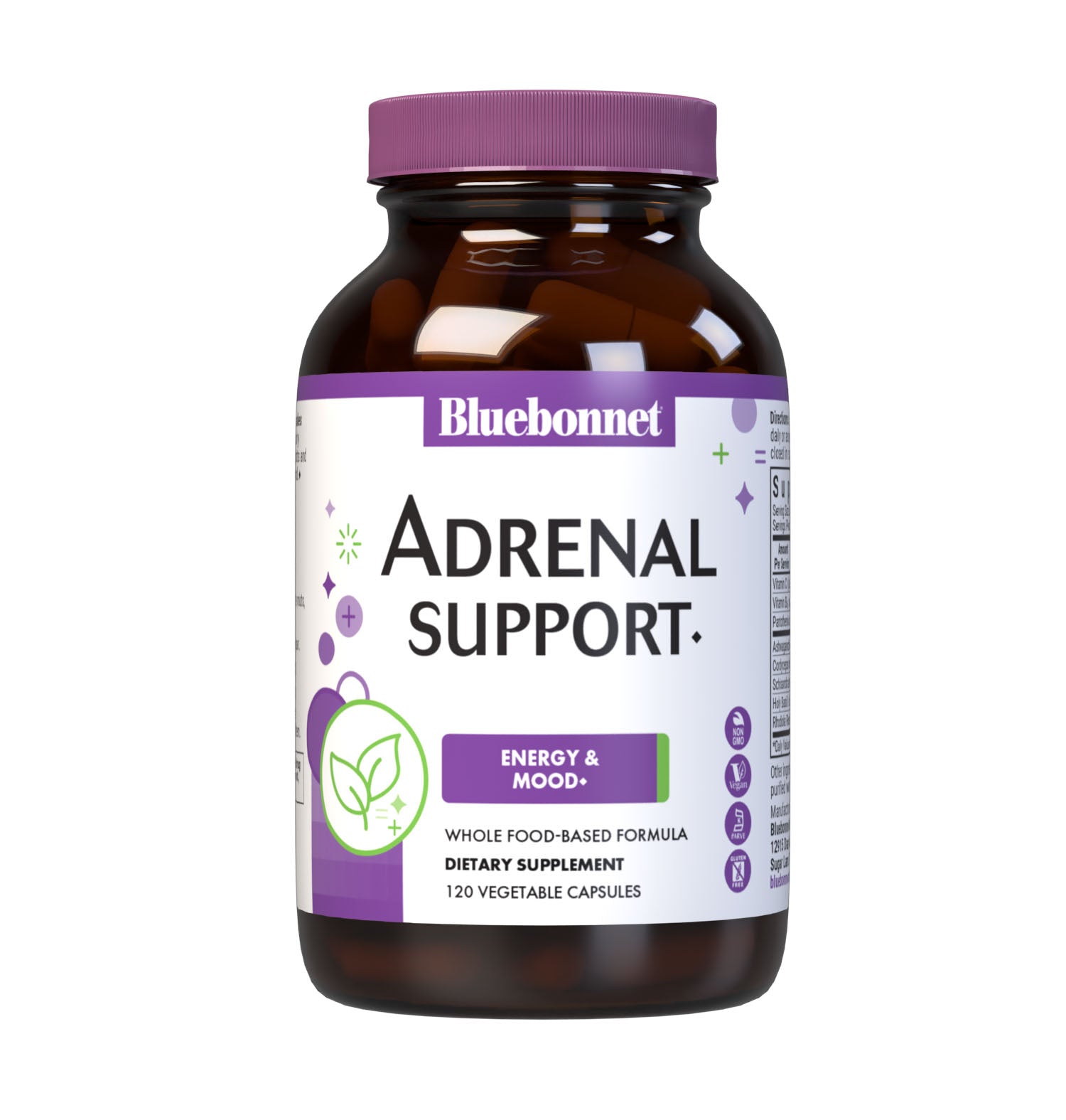 Bluebonnet’s Targeted Choice Adrenal Support 120 Vegetable Capsules are specially formulated with a unique blend of sustainably harvested or wildcrafted herbal extracts that help promote a healthy response to stress while also maintaining healthy energy levels. Essential nutrients important for the normal production of adrenal hormones were also incorporated to optimize adrenal gland function critical to helping the body adapt to stress in a balanced way. #size_120 count