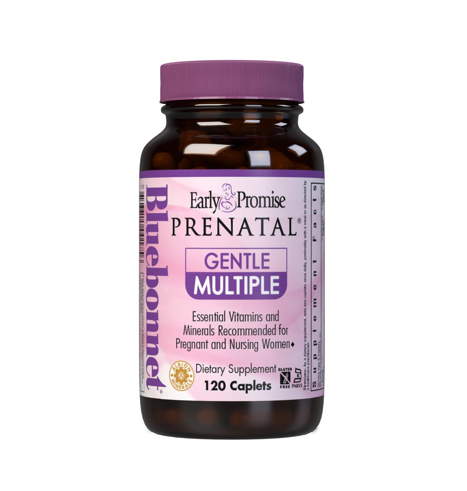 Early Promise Prenatal Gentle Multiple 120 Caplets are formulated with responsible levels of nutrients based on what the scientific community has agreed as optimum for pregnant and nursing women. This gentle, scientific formula are formulated with at least 100% of all the essential vitamins for pregnant/lactating women from sources known to be gentle on mom’s sensitive GI as well as providing nearly 100% of all the essential macro- and microminerals. #size_120 count