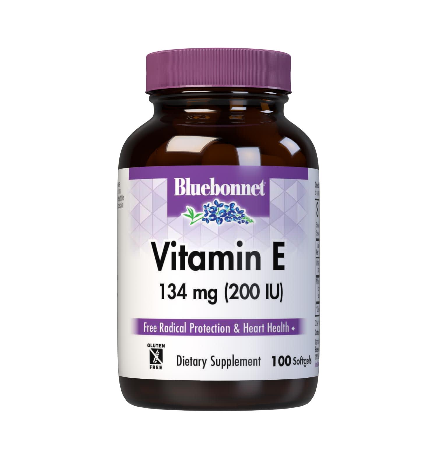 Bluebonnet’s Vitamin E 200 lU (134 mg) Mixed Softgels are specially formulated with d-alpha tocopherol and full spectrum tocopherol isomers (beta, delta and gamma) in a base of vegetable oil. Vitamin E is an antioxidant that provides free radical protection as well as cardiovascular support. #size_100 count